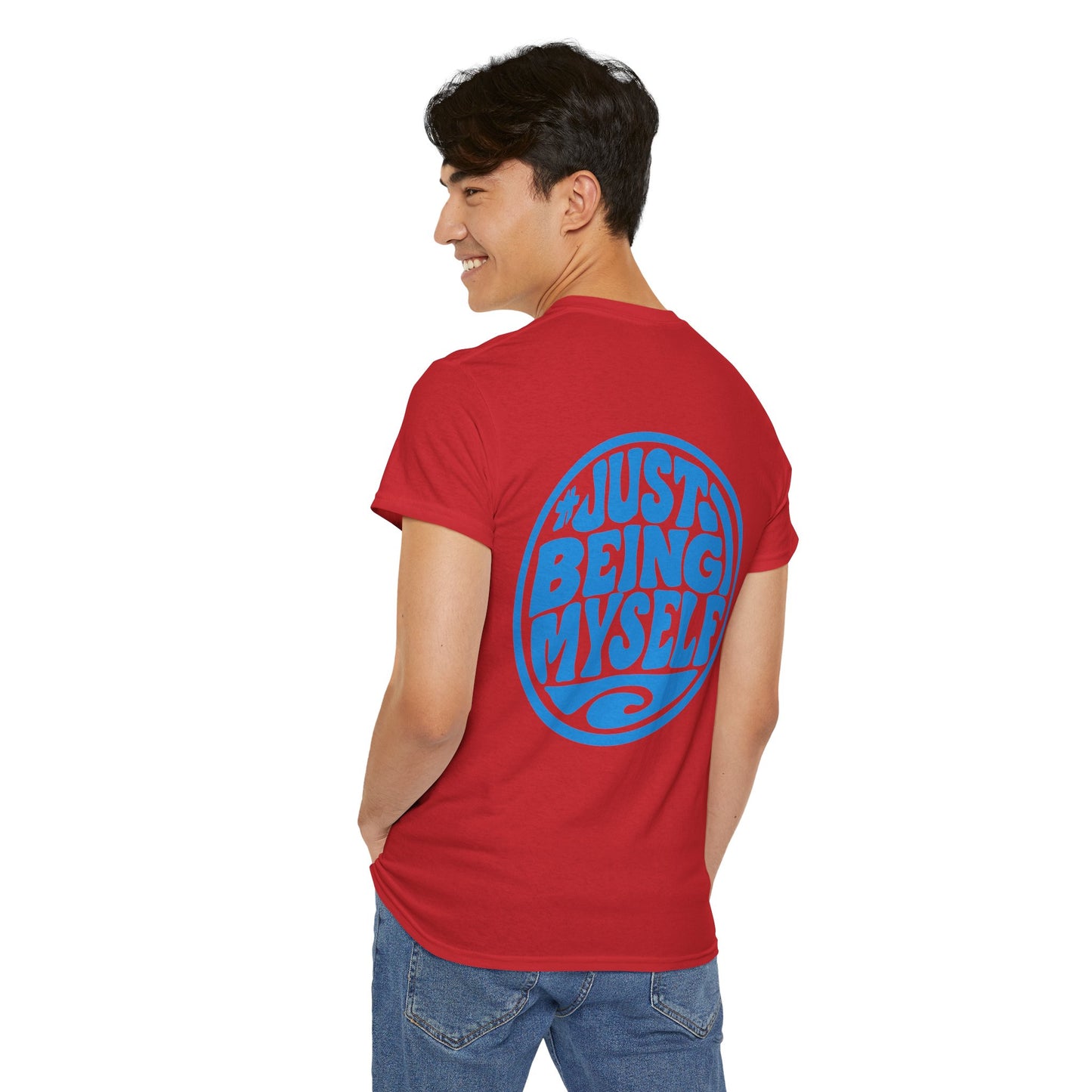 Just Being Myself Graphic Tee — Positive Retro Surf T-Shirt