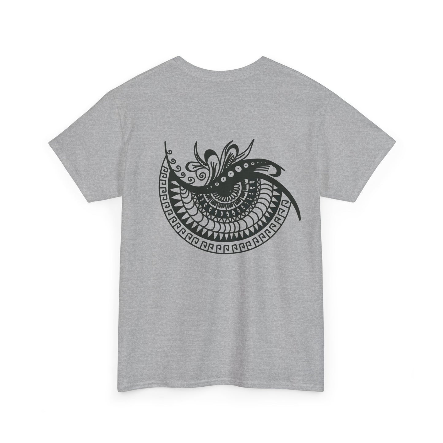 Mandala eye Graphic Tee — Kwalatee® Chest Logo & Ornamental Back Print