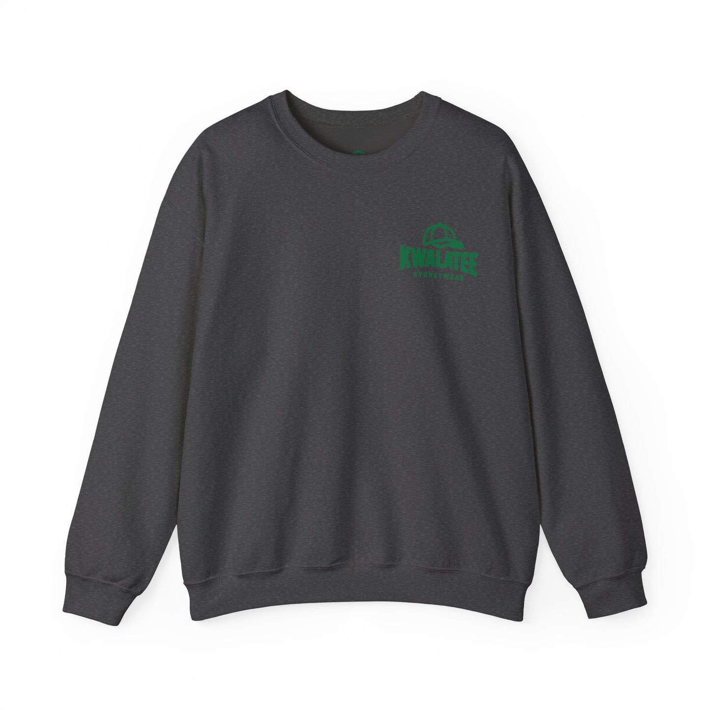 Crewneck — Green Mandala Eye Graphic with “KWALATEE” Logo