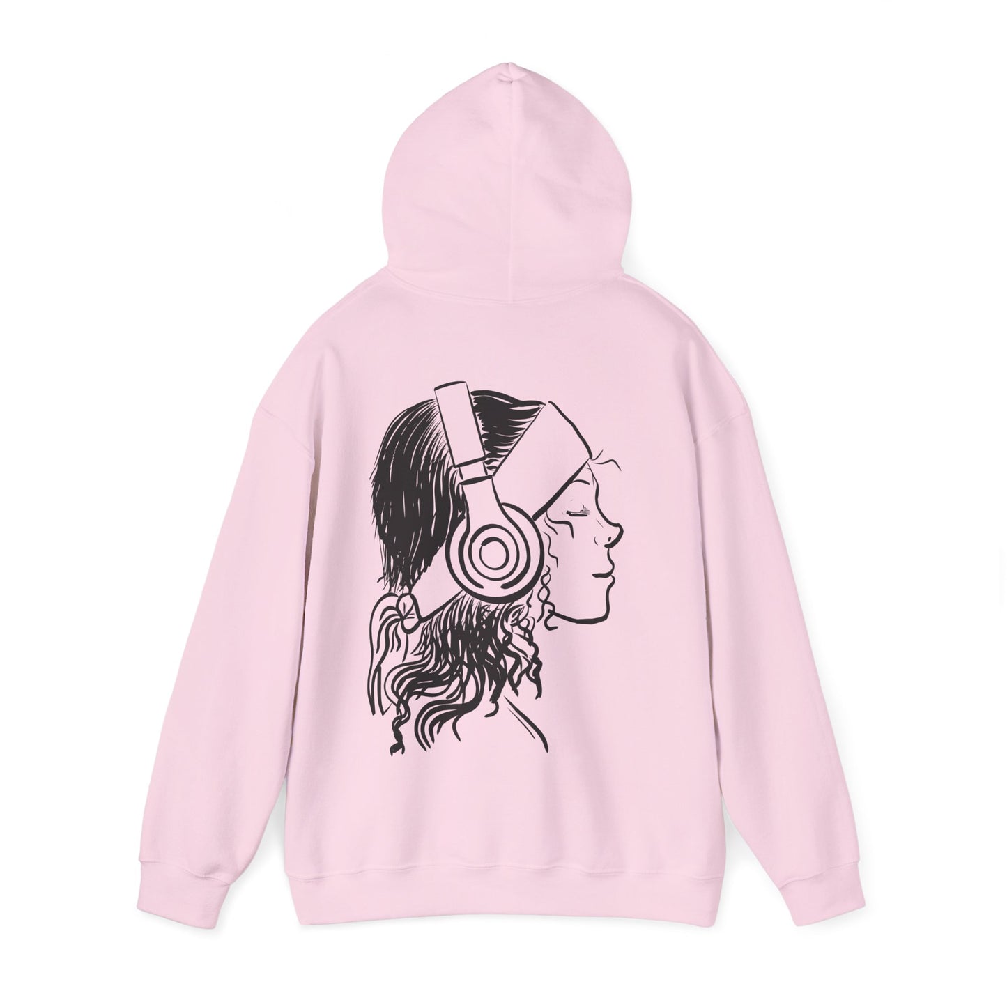 Music Lover Hoodie — 'Kwalatee' Logo & Headphones Girl Graphic