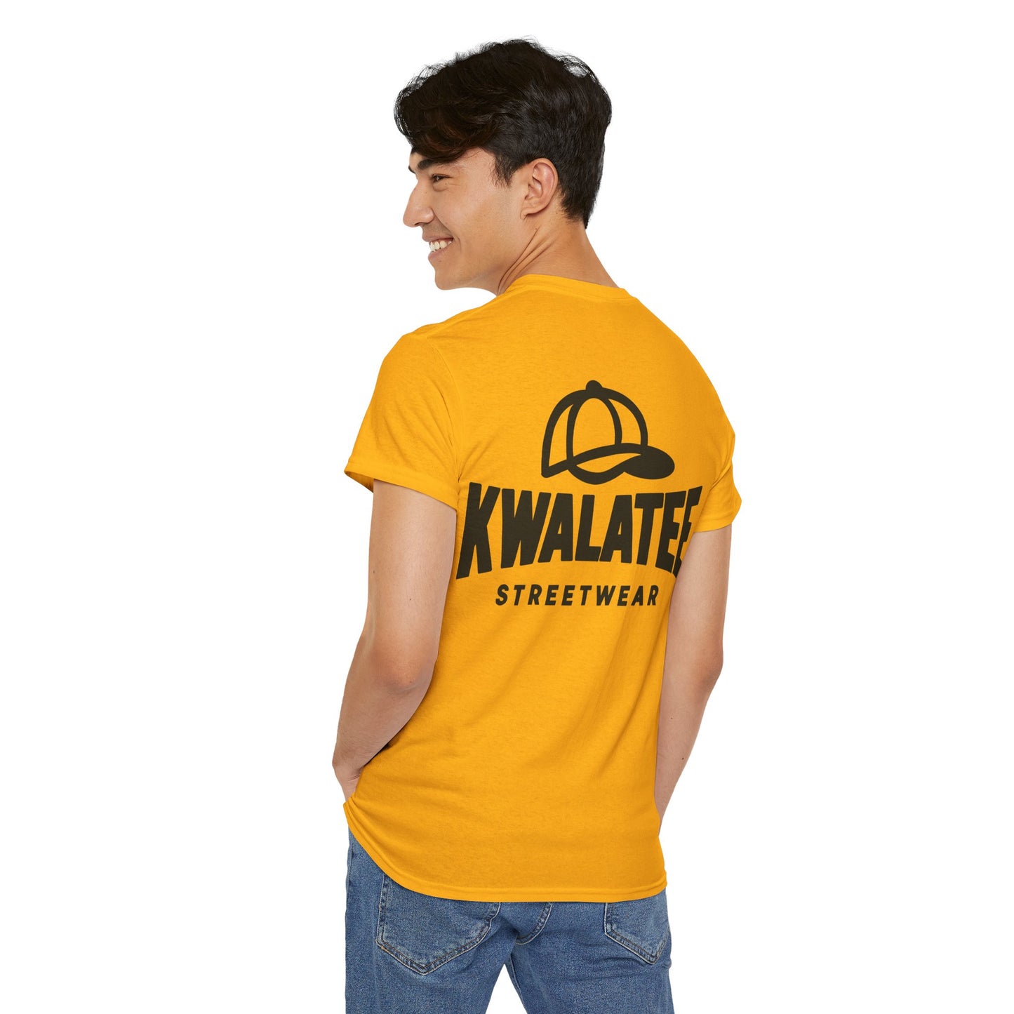 Kwalatee Streetwear Graphic Tee — Bold Cap Logo T-Shirt