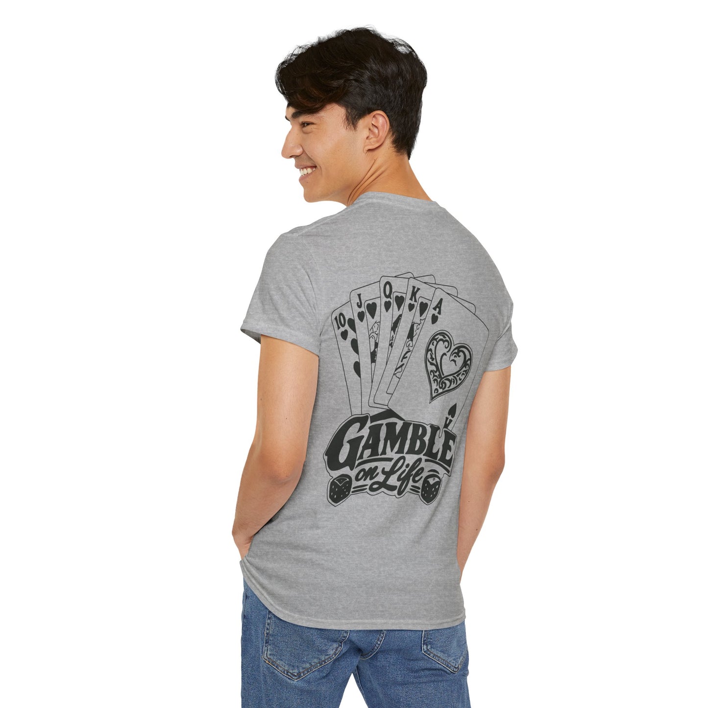 T-Shirt — "Gamble on Life" Poker Cards Graphic Tee