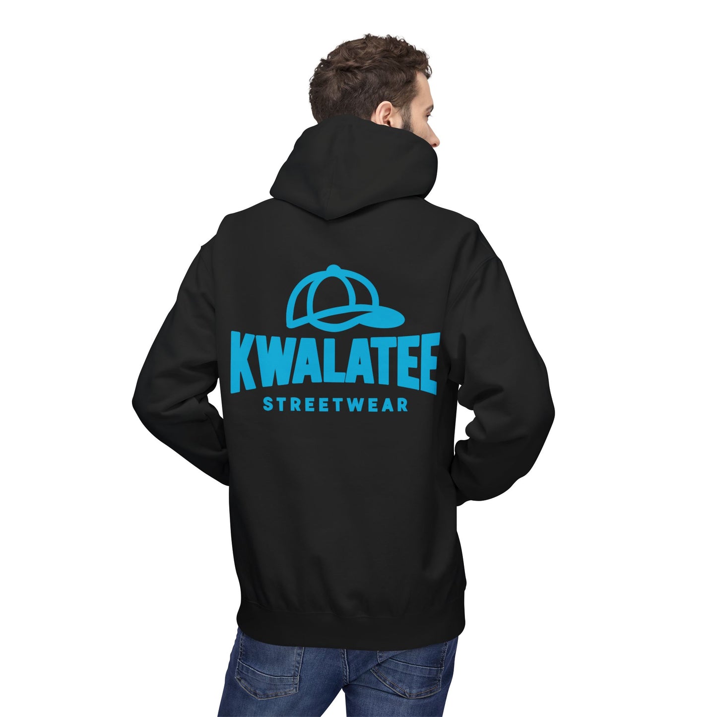 Kwalatee Streetwear Hoodie — Blue Logo Pullover
