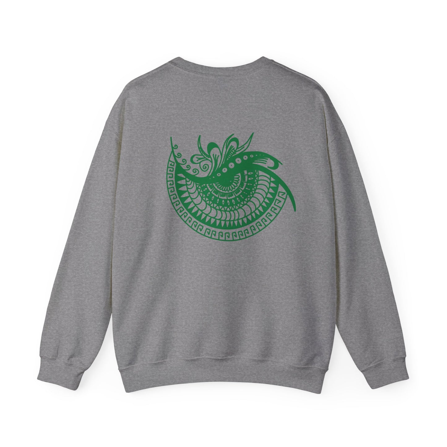 Crewneck — Green Mandala Eye Graphic with “KWALATEE” Logo