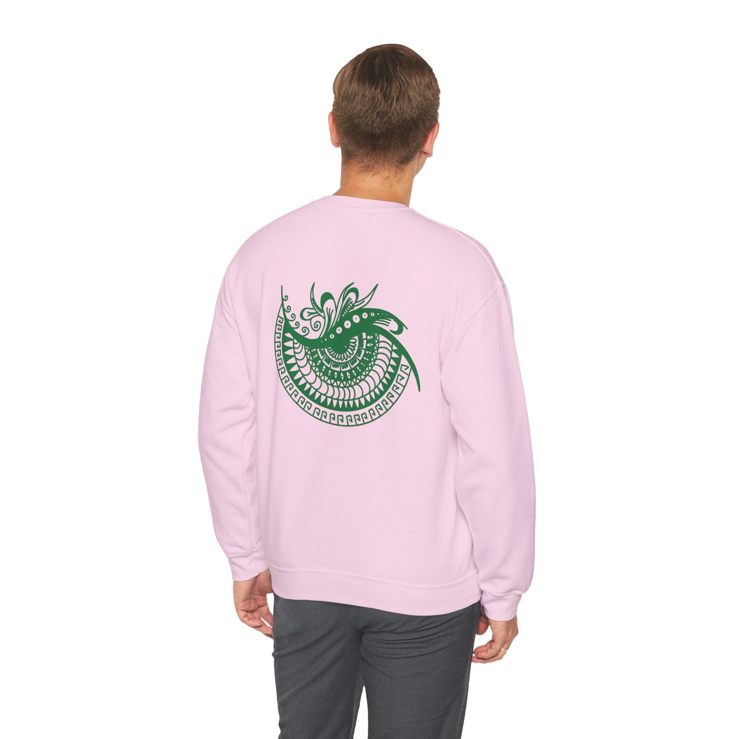 Crewneck — Green Mandala Eye Graphic with “KWALATEE” Logo