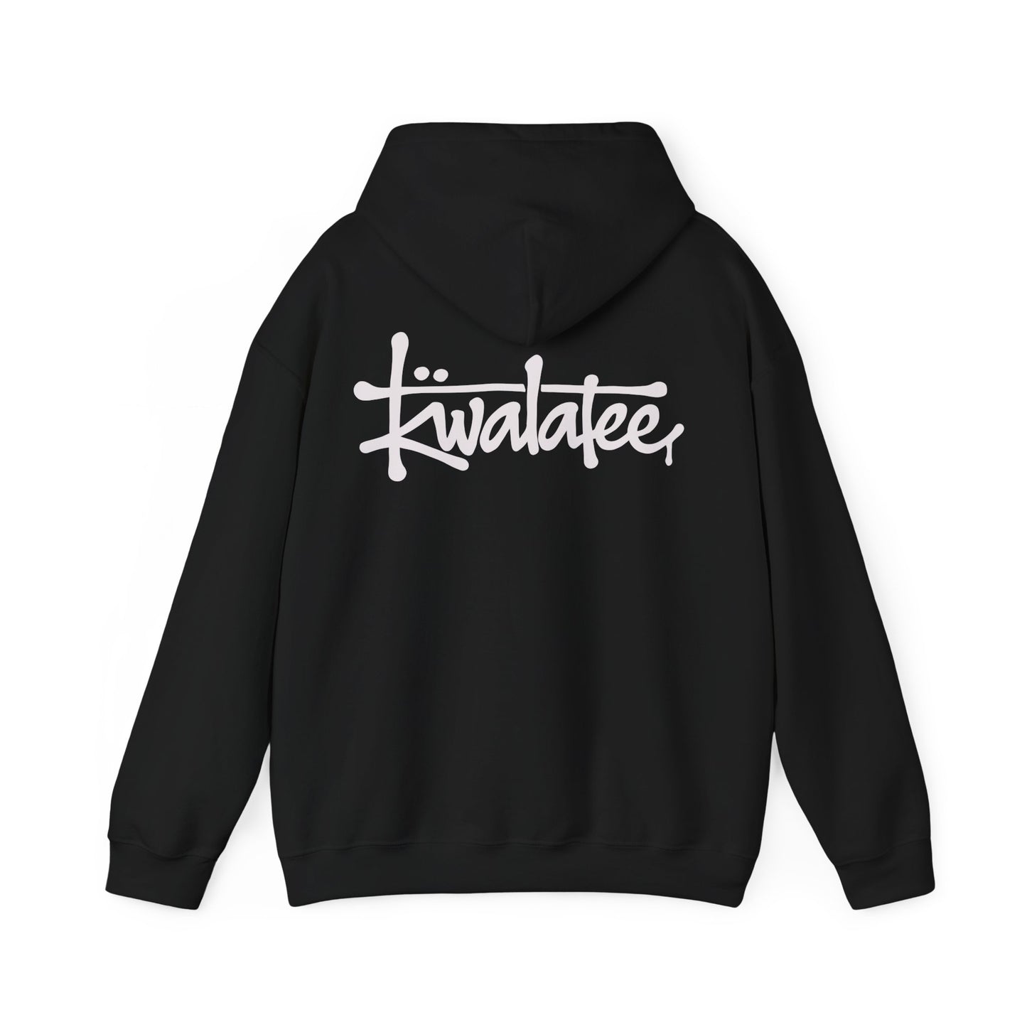 Kiwalee Script Logo Hoodie — Minimal White Pullover for Everyday Wear