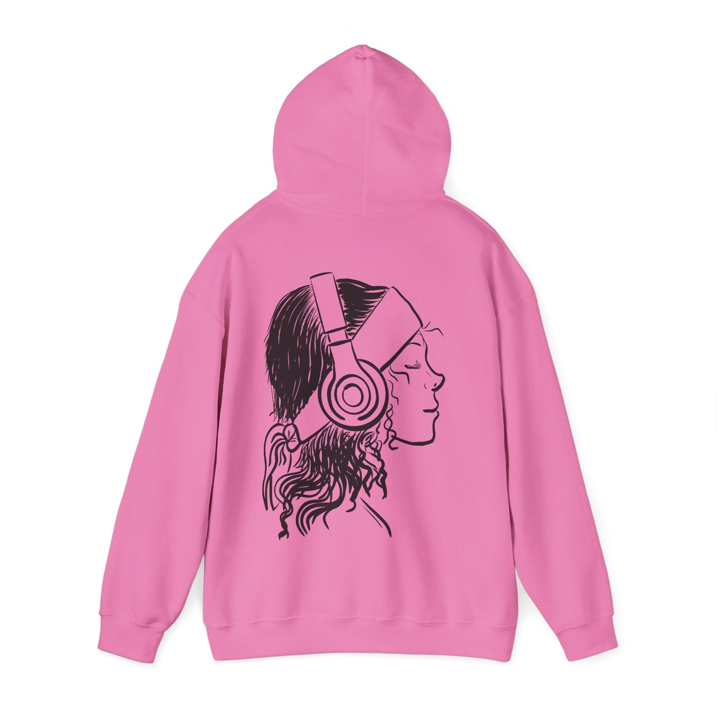 Music Lover Hoodie — 'Kwalatee' Logo & Headphones Girl Graphic