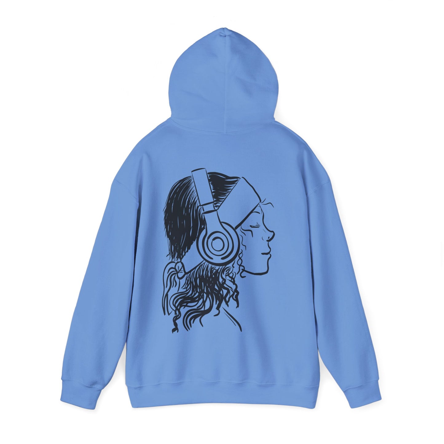 Music Lover Hoodie — 'Kwalatee' Logo & Headphones Girl Graphic
