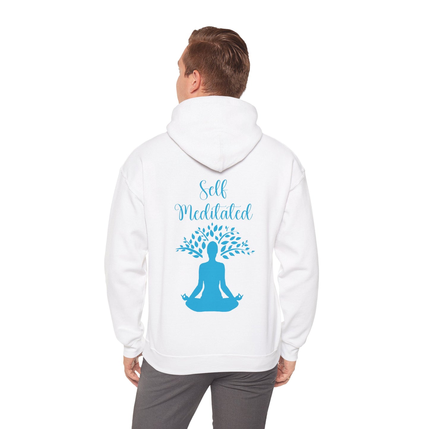 Meditation Hoodie — "Self Meditated" Sweatshirt with Tree Pose Graphic