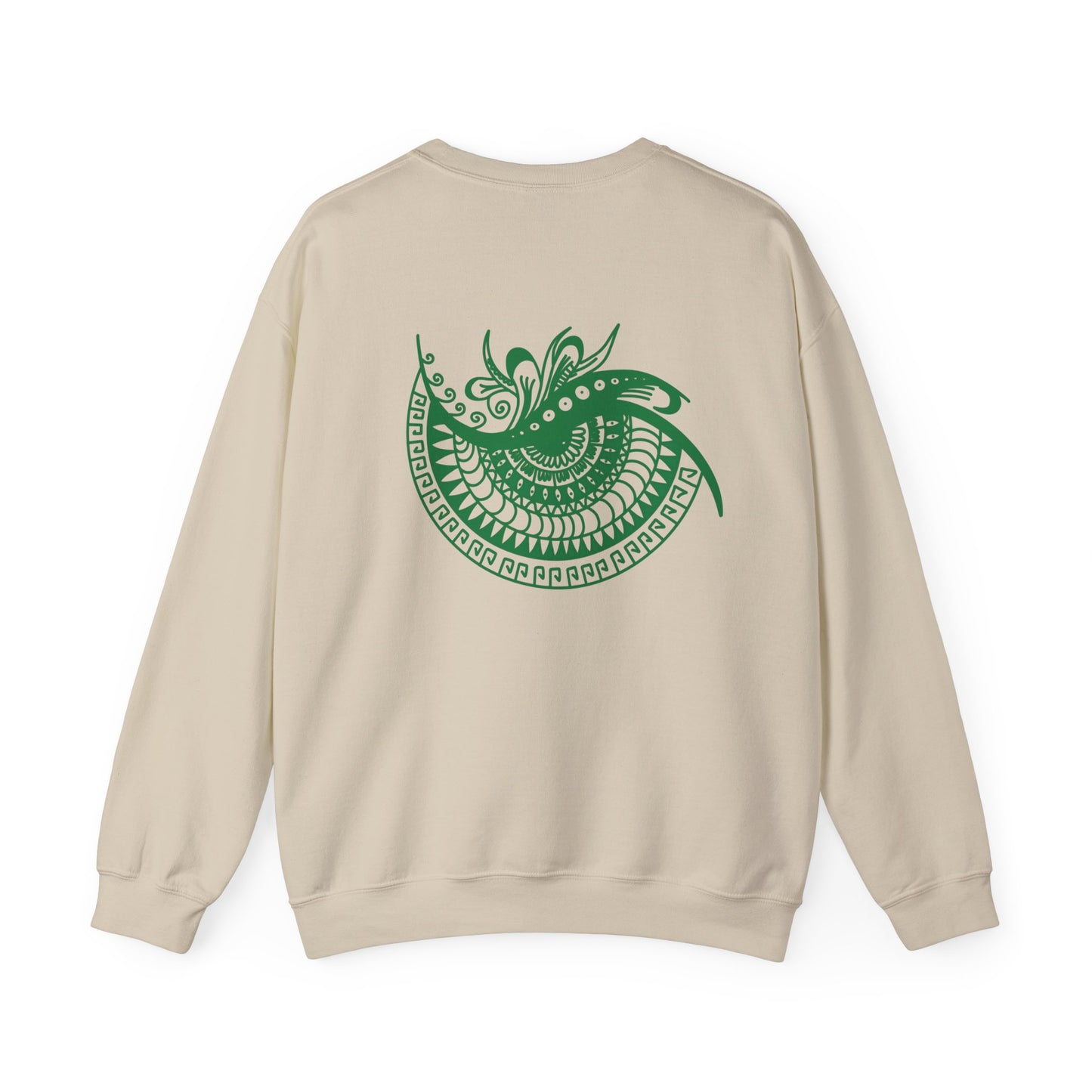 Crewneck — Green Mandala Eye Graphic with “KWALATEE” Logo