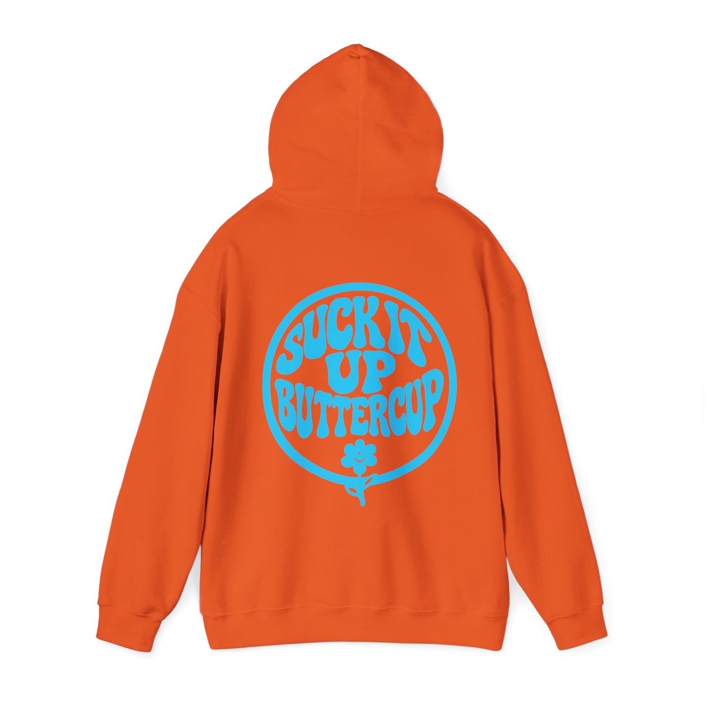 Hoodie - "Suck It Up Buttercup" Retro Floral Graphic Hooded Sweatshirt