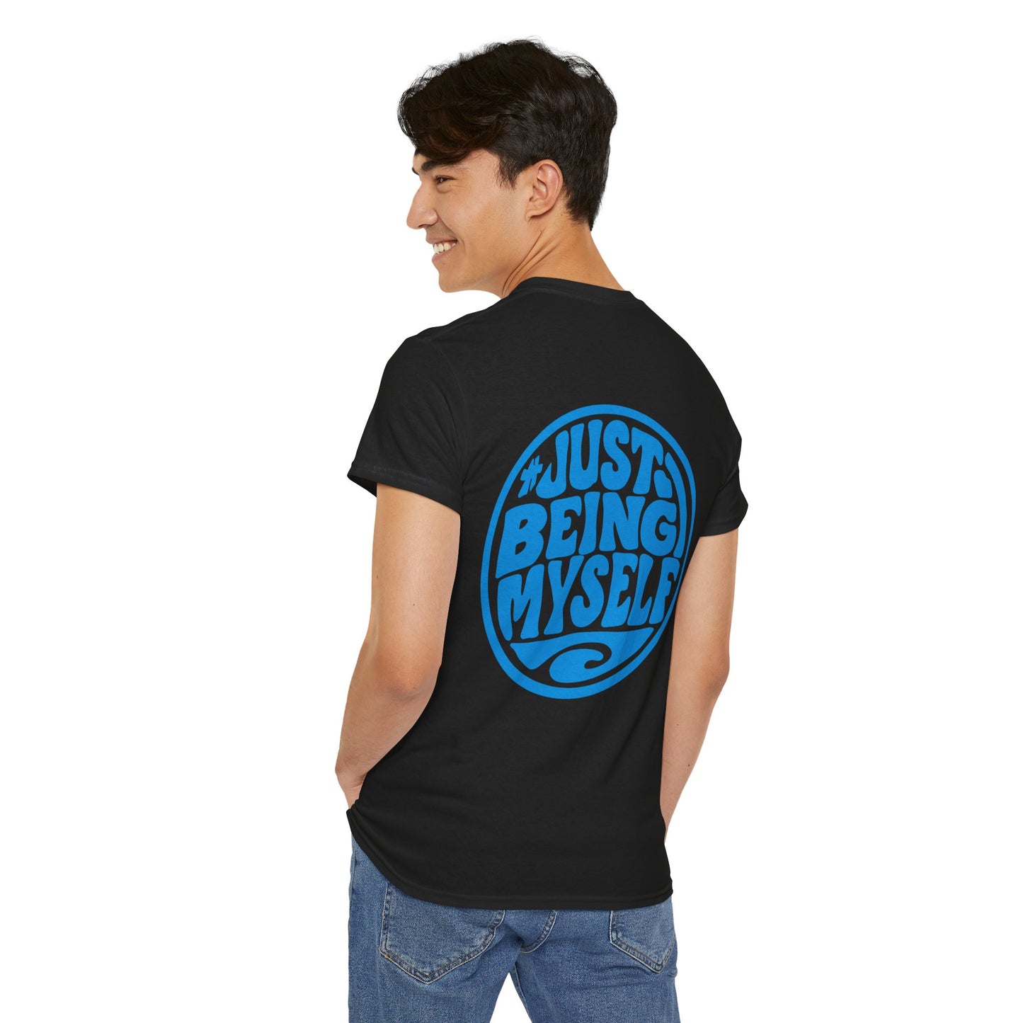 Just Being Myself Graphic Tee — Positive Retro Surf T-Shirt