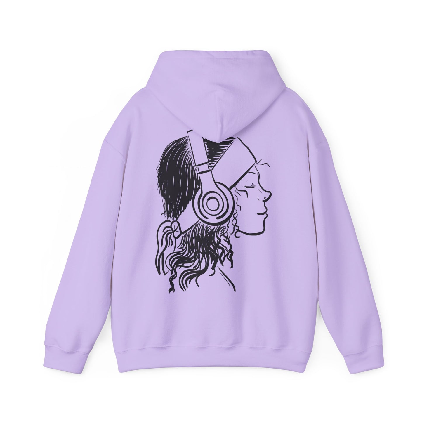 Music Lover Hoodie — 'Kwalatee' Logo & Headphones Girl Graphic