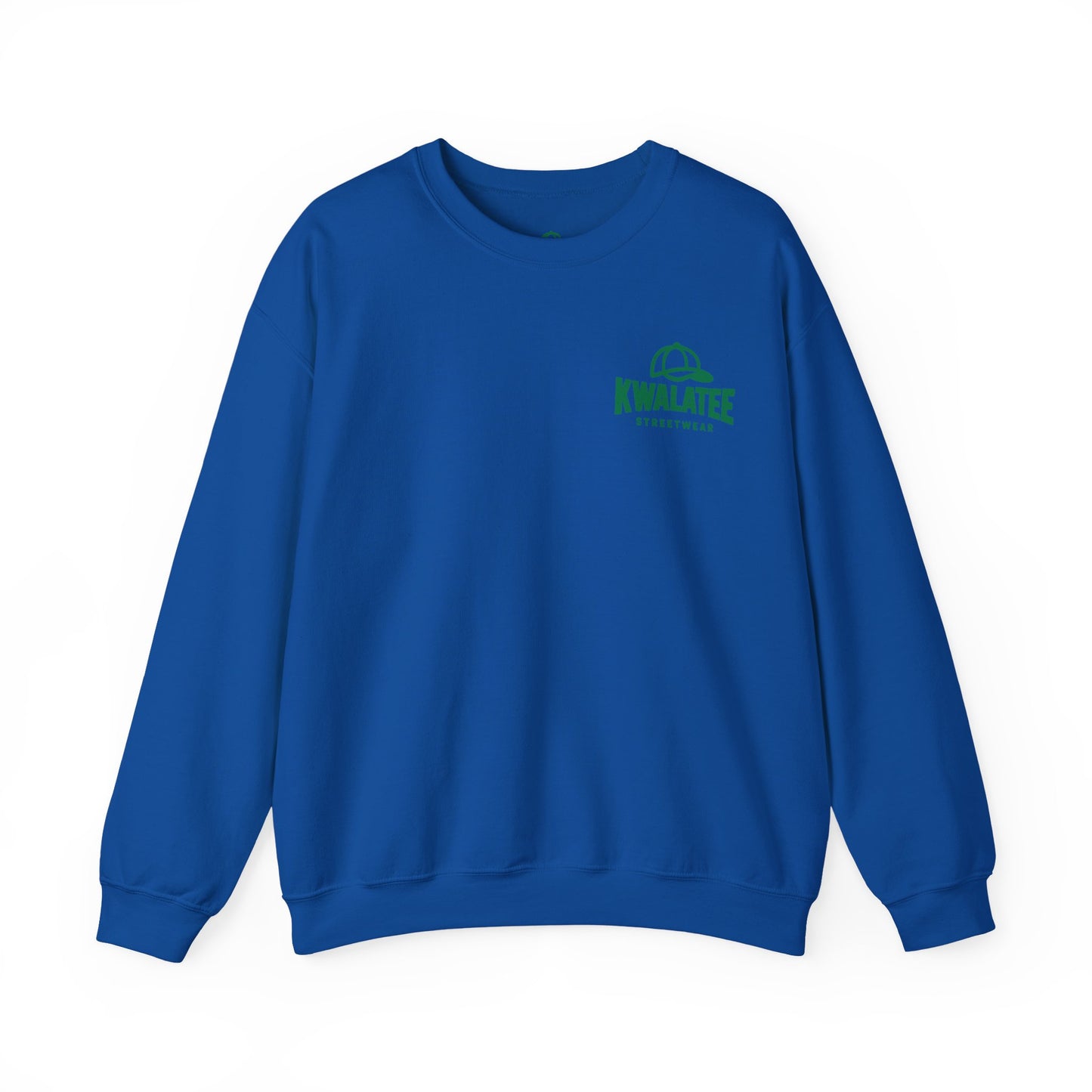 Crewneck — Green Mandala Eye Graphic with “KWALATEE” Logo