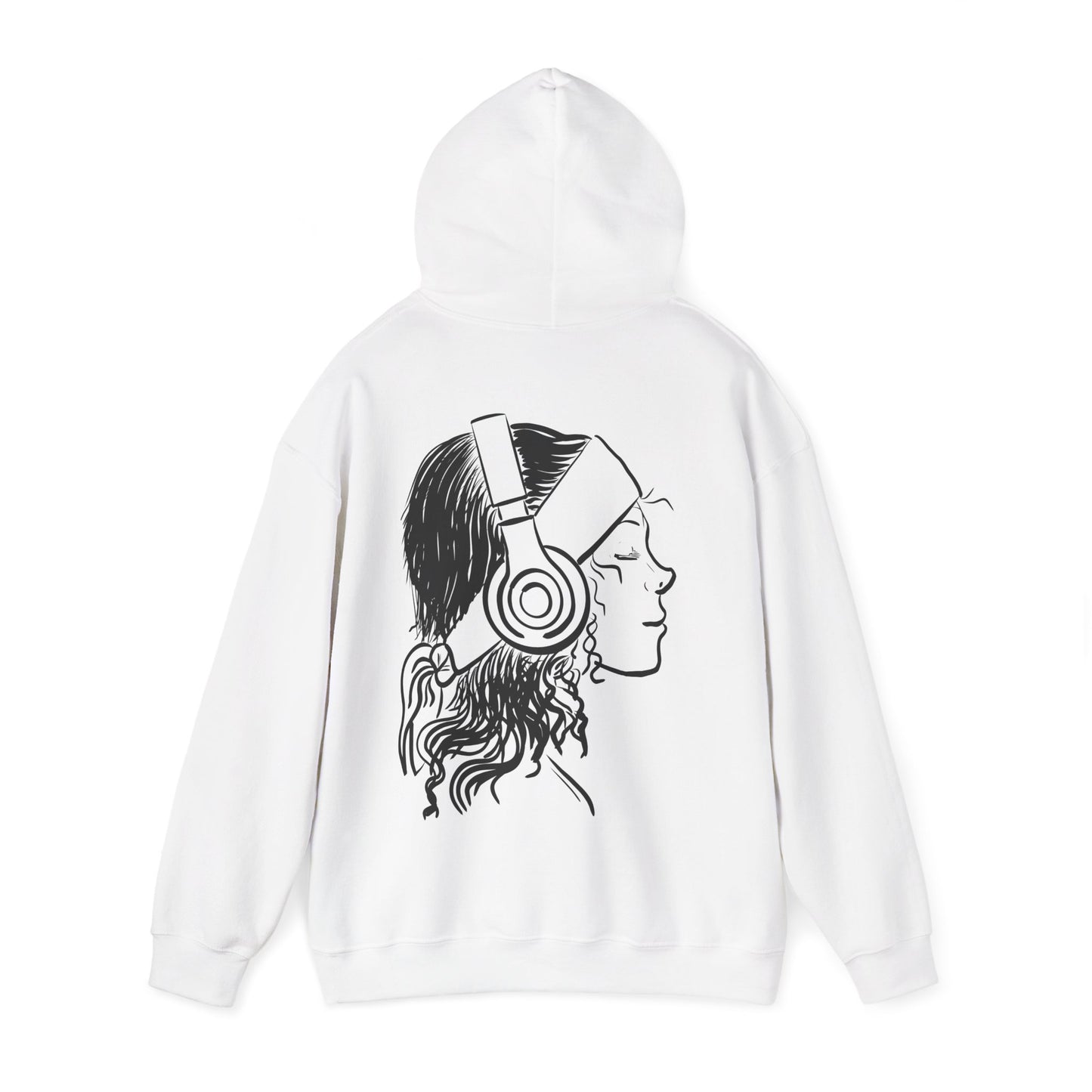 Music Lover Hoodie — 'Kwalatee' Logo & Headphones Girl Graphic