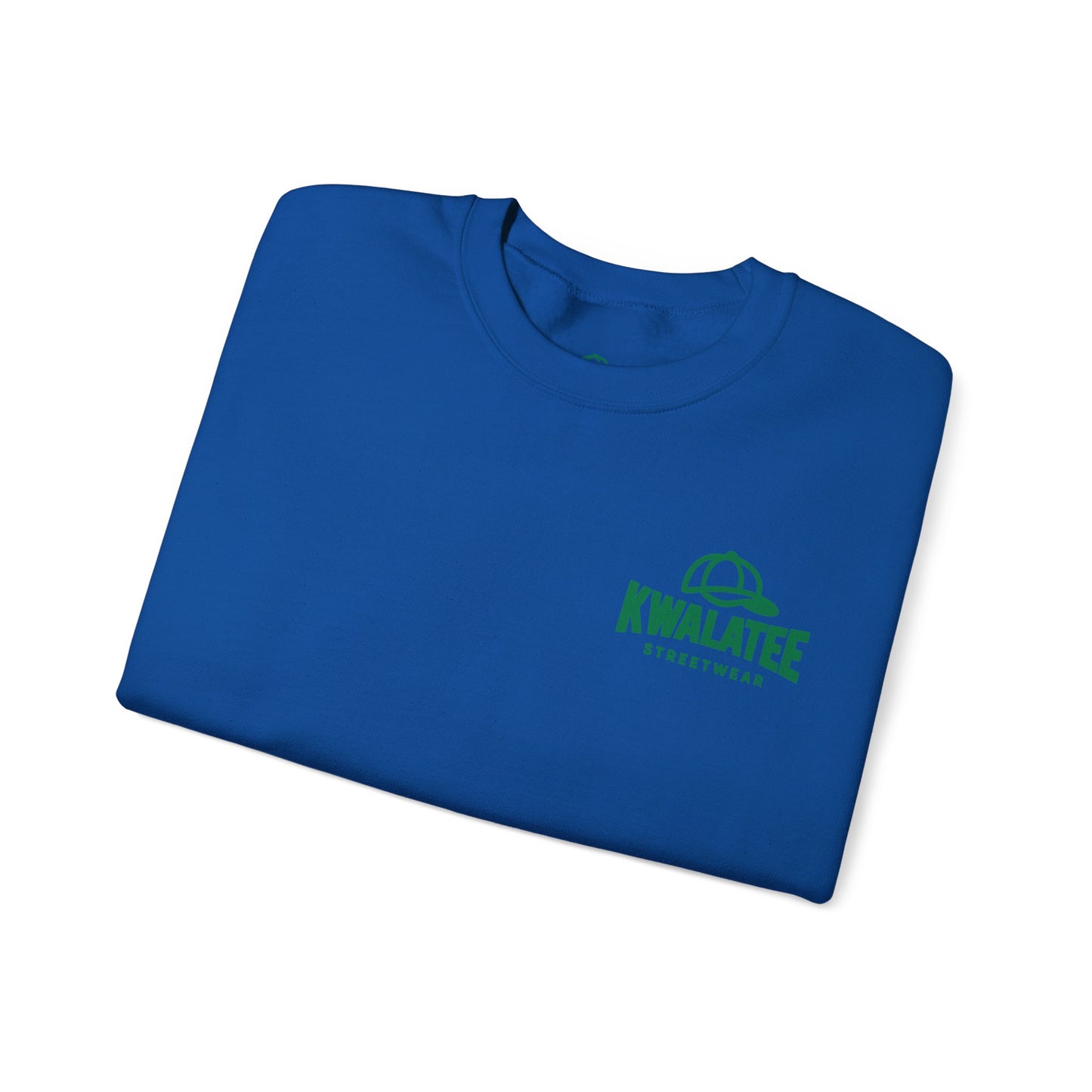 Crewneck — Green Mandala Eye Graphic with “KWALATEE” Logo