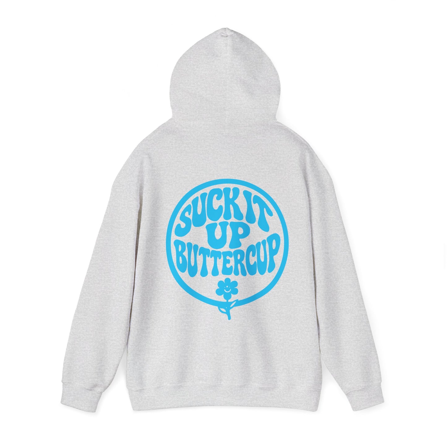 Hoodie - "Suck It Up Buttercup" Retro Floral Graphic Hooded Sweatshirt