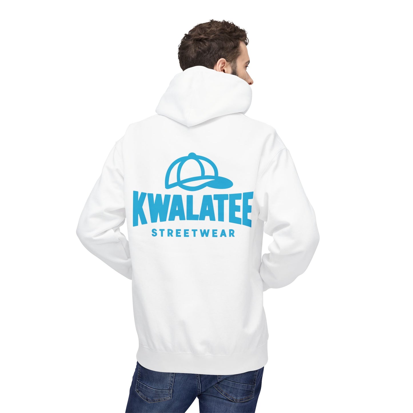 Kwalatee Streetwear Hoodie — Blue Logo Pullover