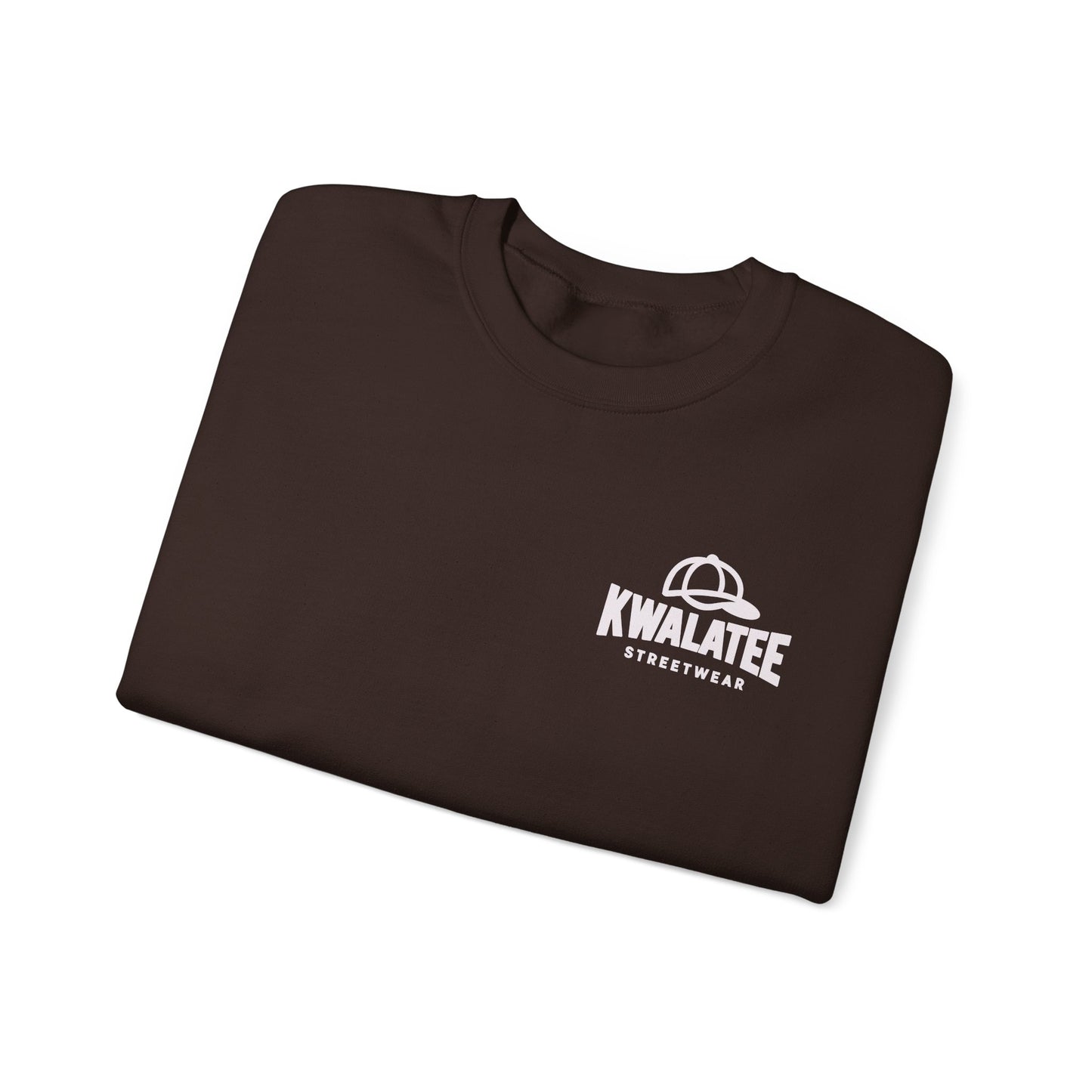 Kwalatee Streetwear Crewneck Sweatshirt — Minimal Logo Black Pullover
