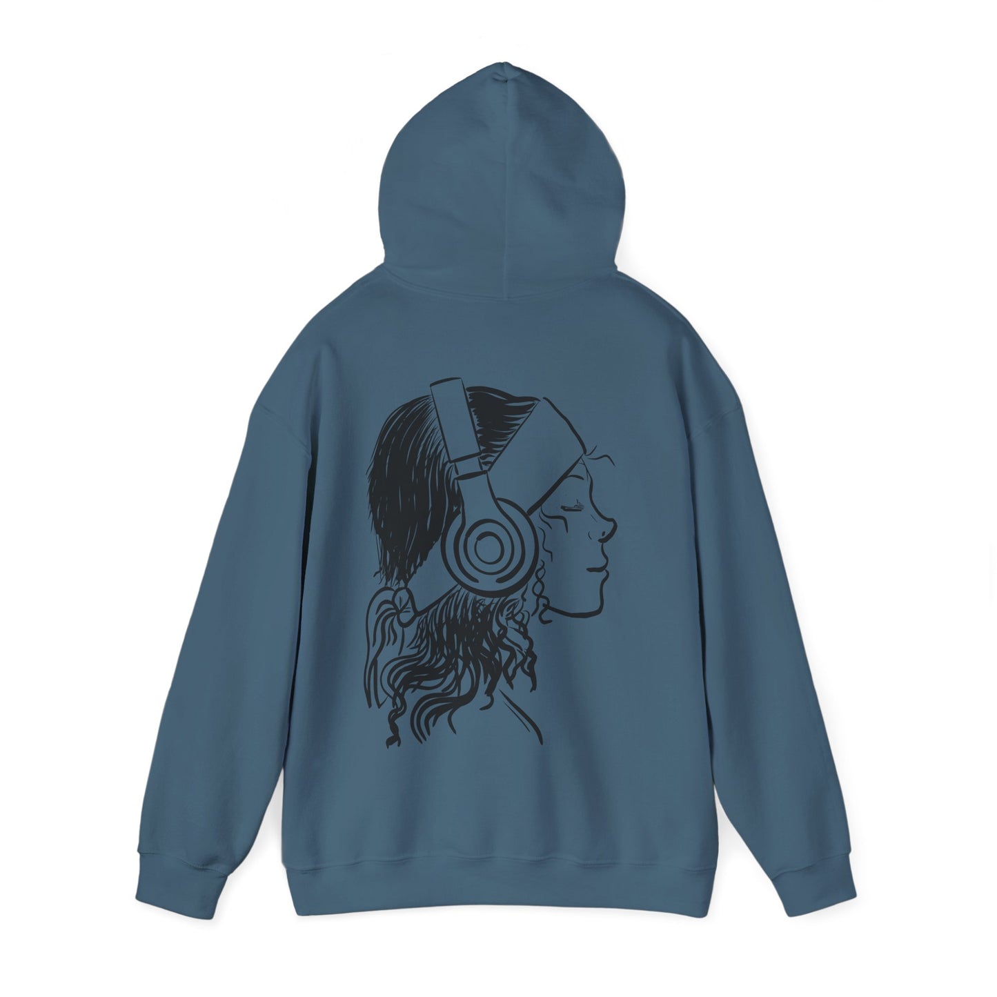 Music Lover Hoodie — 'Kwalatee' Logo & Headphones Girl Graphic