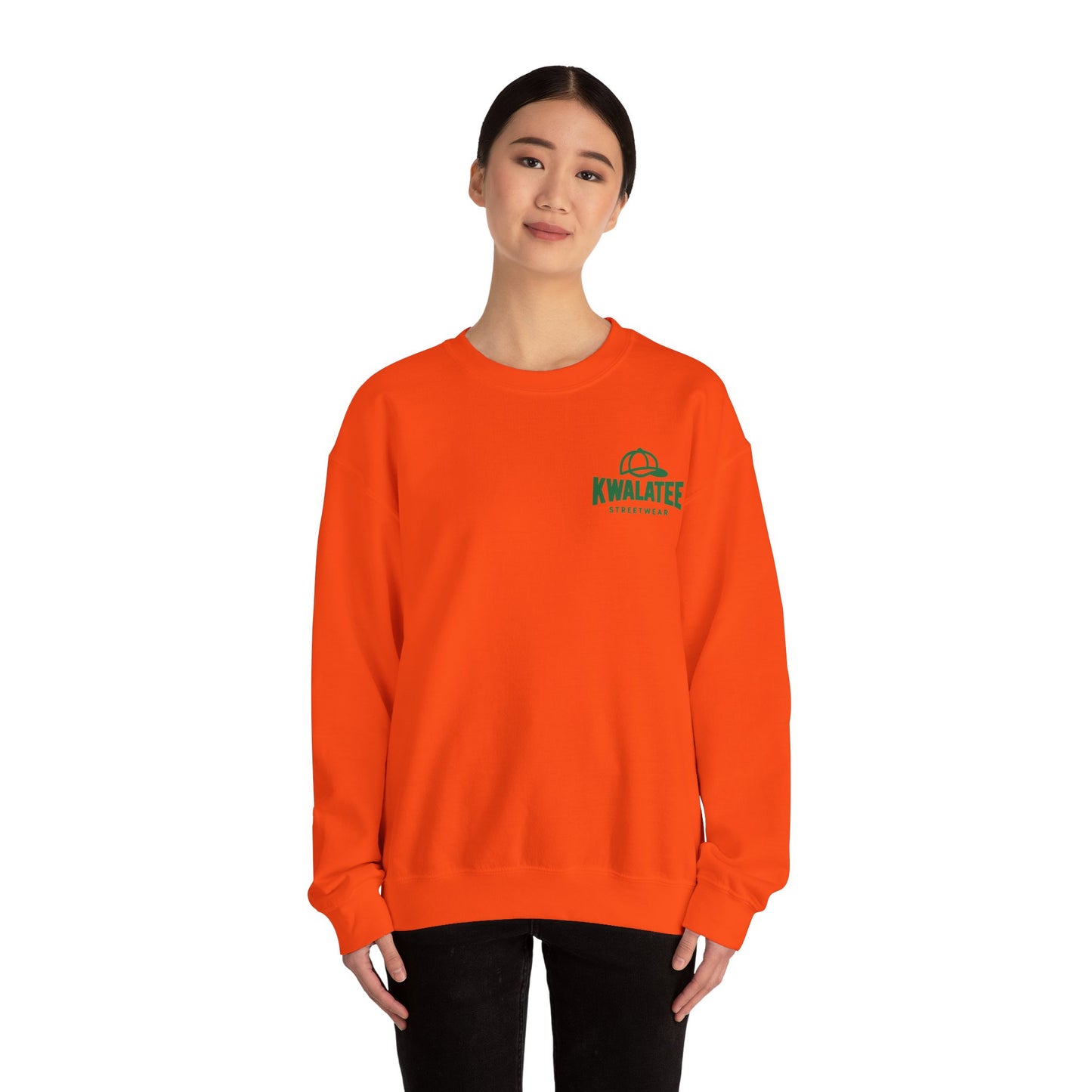 Crewneck — Green Mandala Eye Graphic with “KWALATEE” Logo