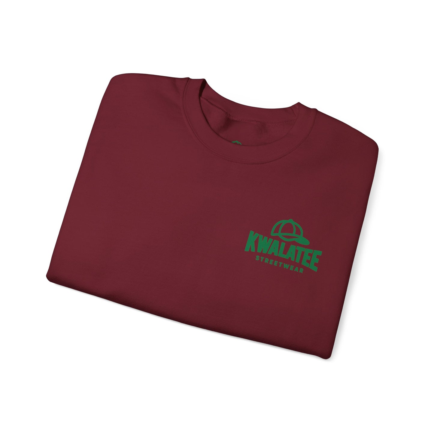 Crewneck — Green Mandala Eye Graphic with “KWALATEE” Logo
