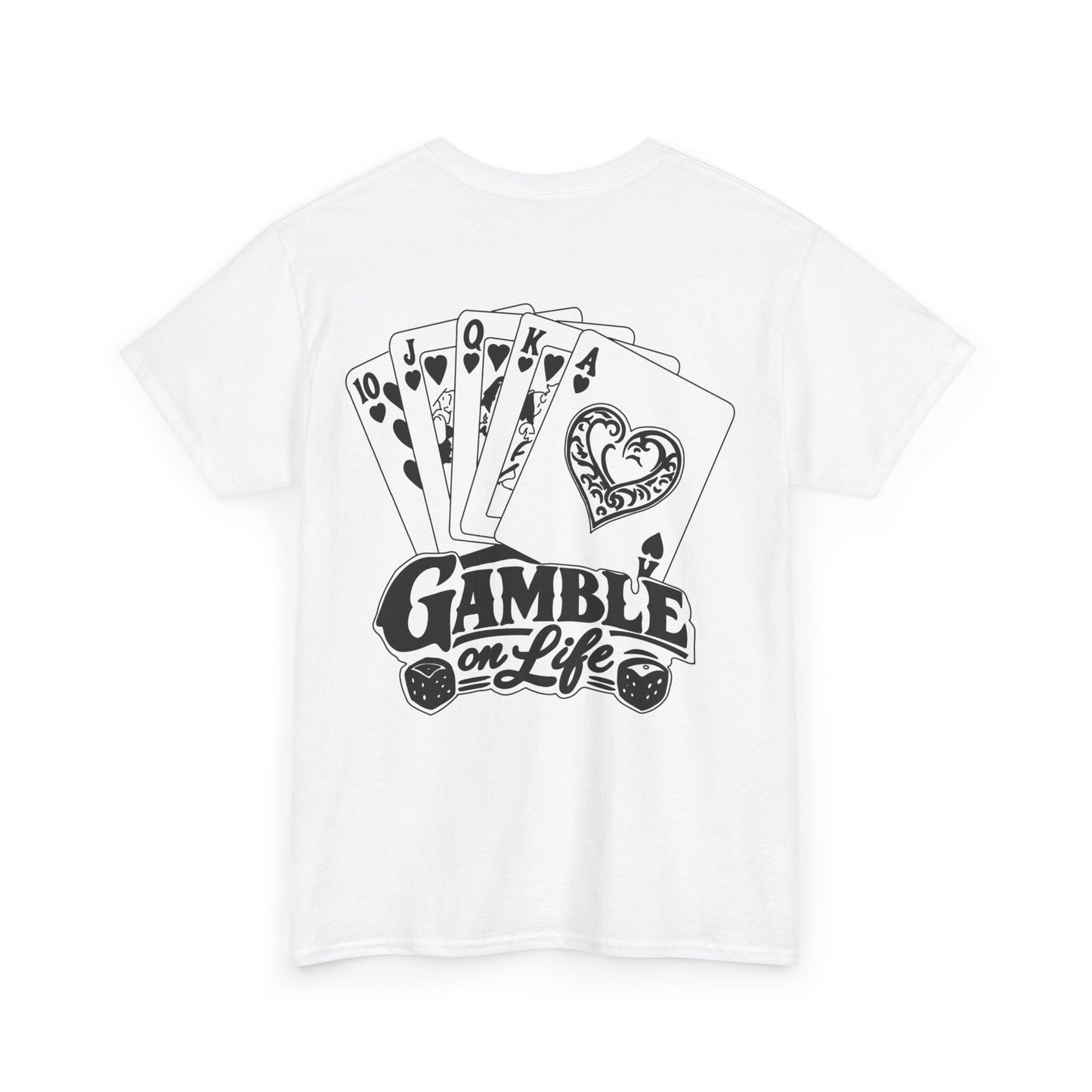 T-Shirt — "Gamble on Life" Poker Cards Graphic Tee