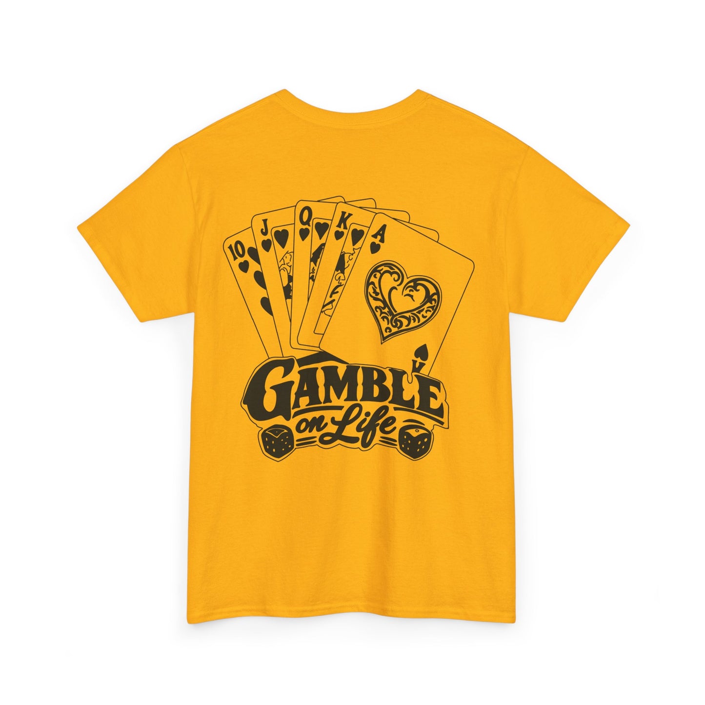 T-Shirt — "Gamble on Life" Poker Cards Graphic Tee