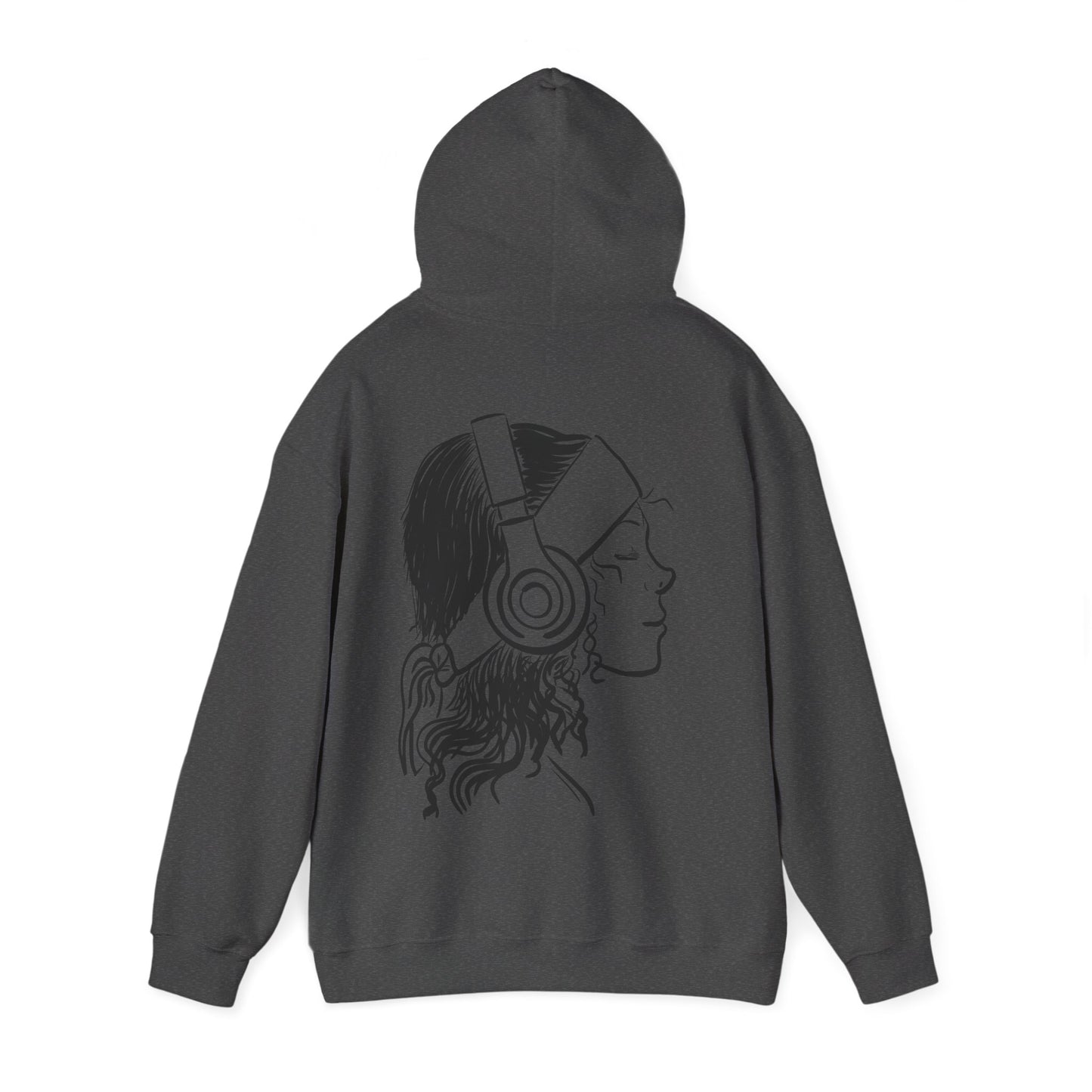 Music Lover Hoodie — 'Kwalatee' Logo & Headphones Girl Graphic