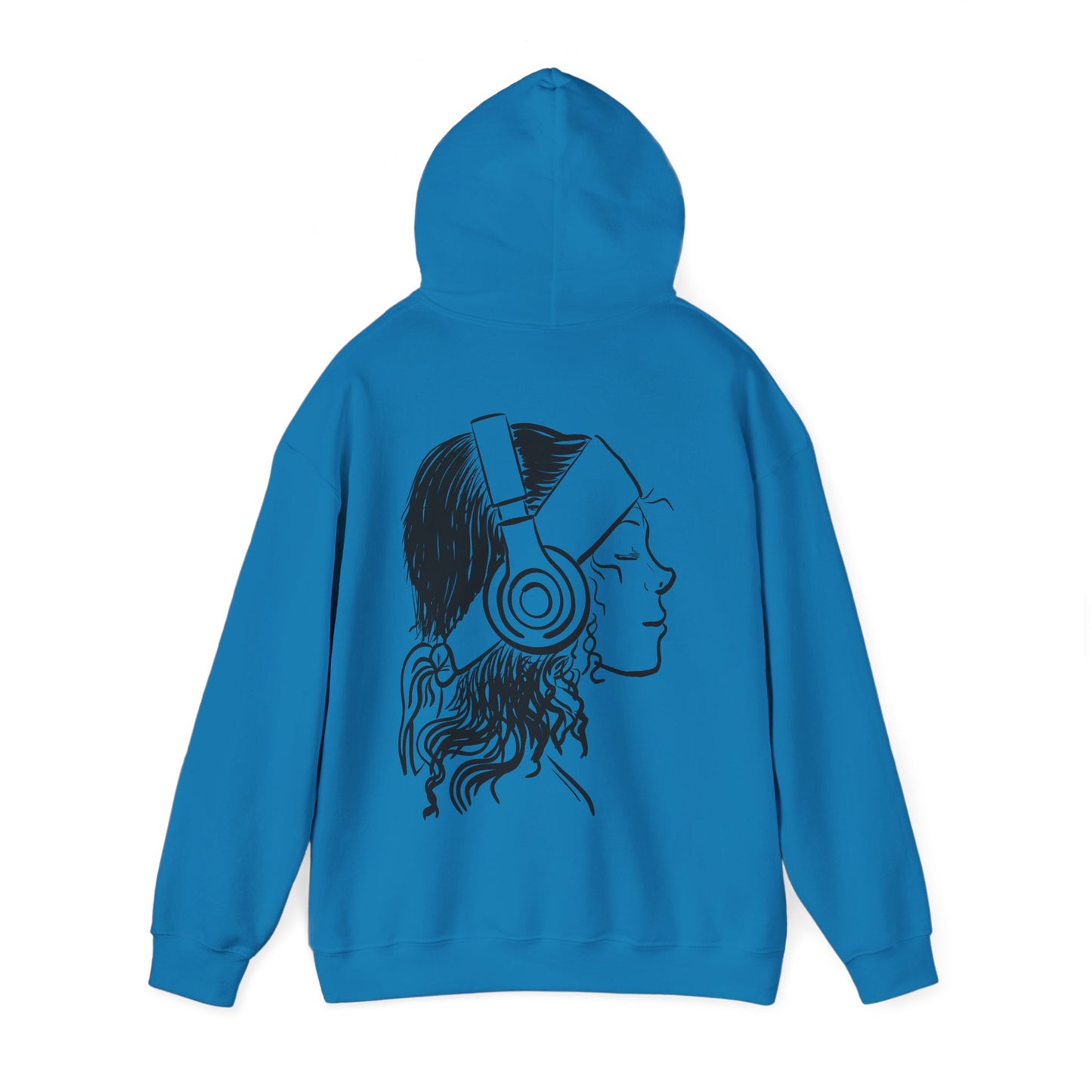 Music Lover Hoodie — 'Kwalatee' Logo & Headphones Girl Graphic