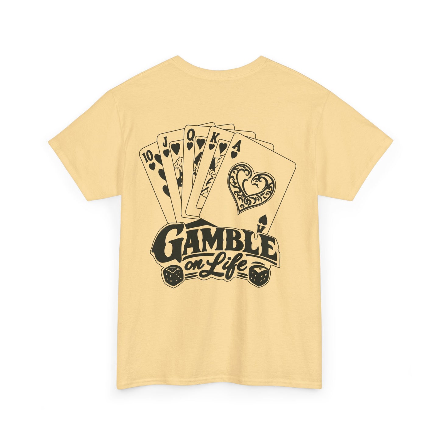 T-Shirt — "Gamble on Life" Poker Cards Graphic Tee
