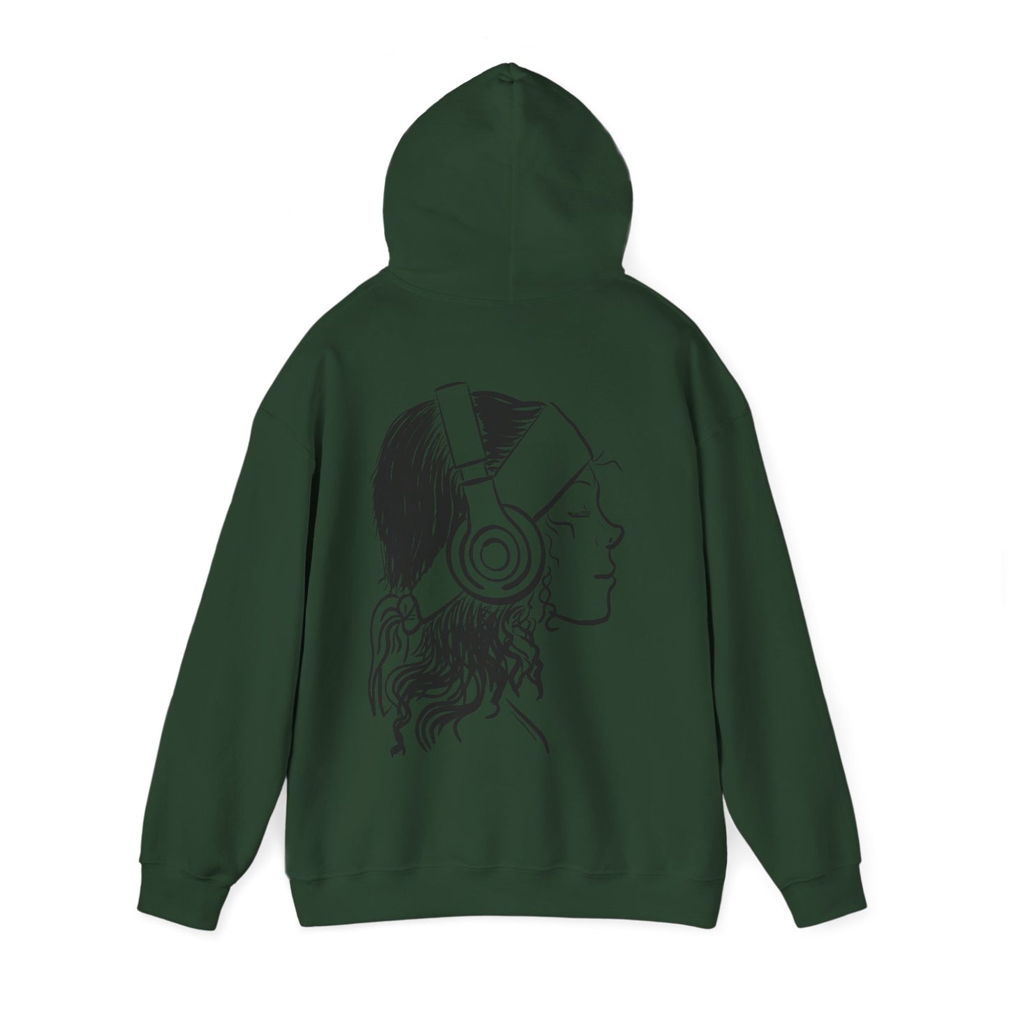 Music Lover Hoodie — 'Kwalatee' Logo & Headphones Girl Graphic