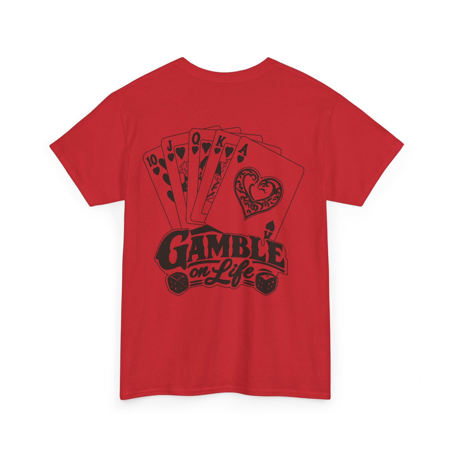 T-Shirt — "Gamble on Life" Poker Cards Graphic Tee
