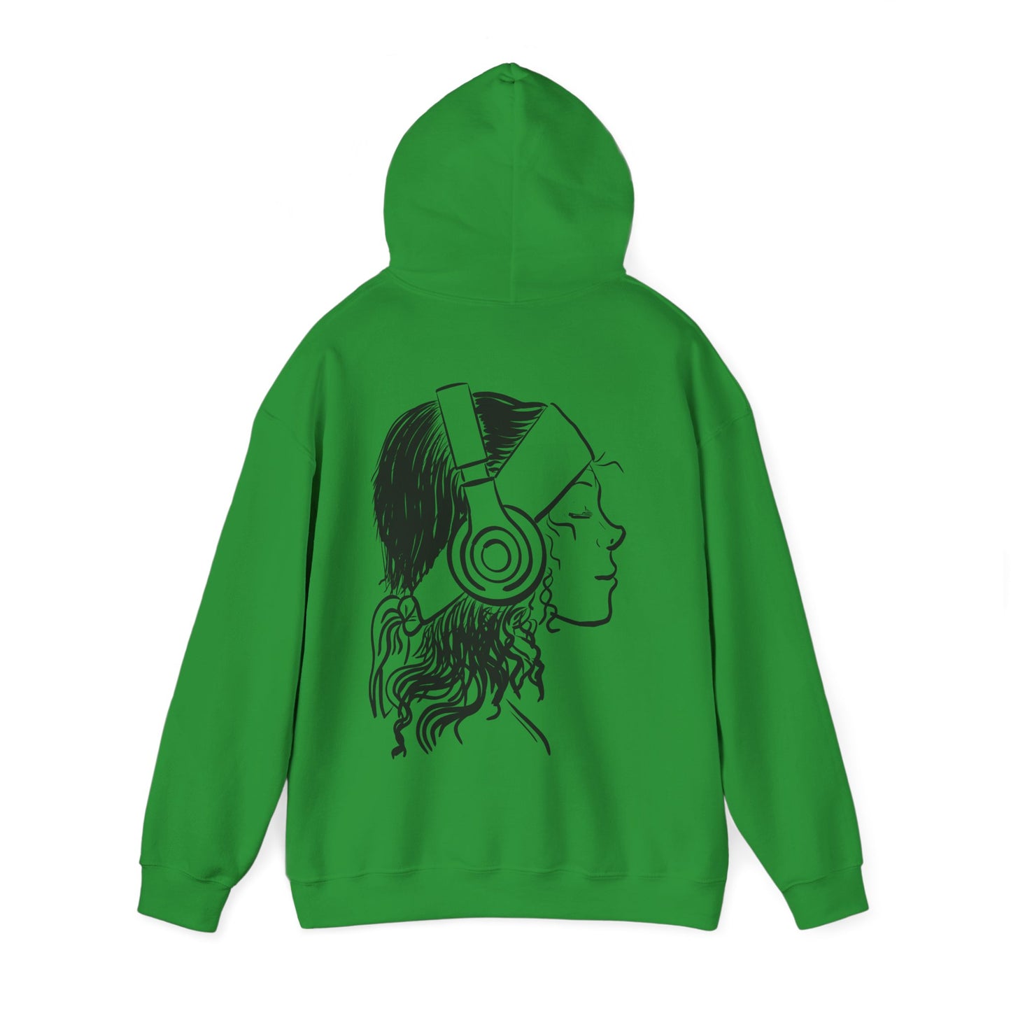 Music Lover Hoodie — 'Kwalatee' Logo & Headphones Girl Graphic
