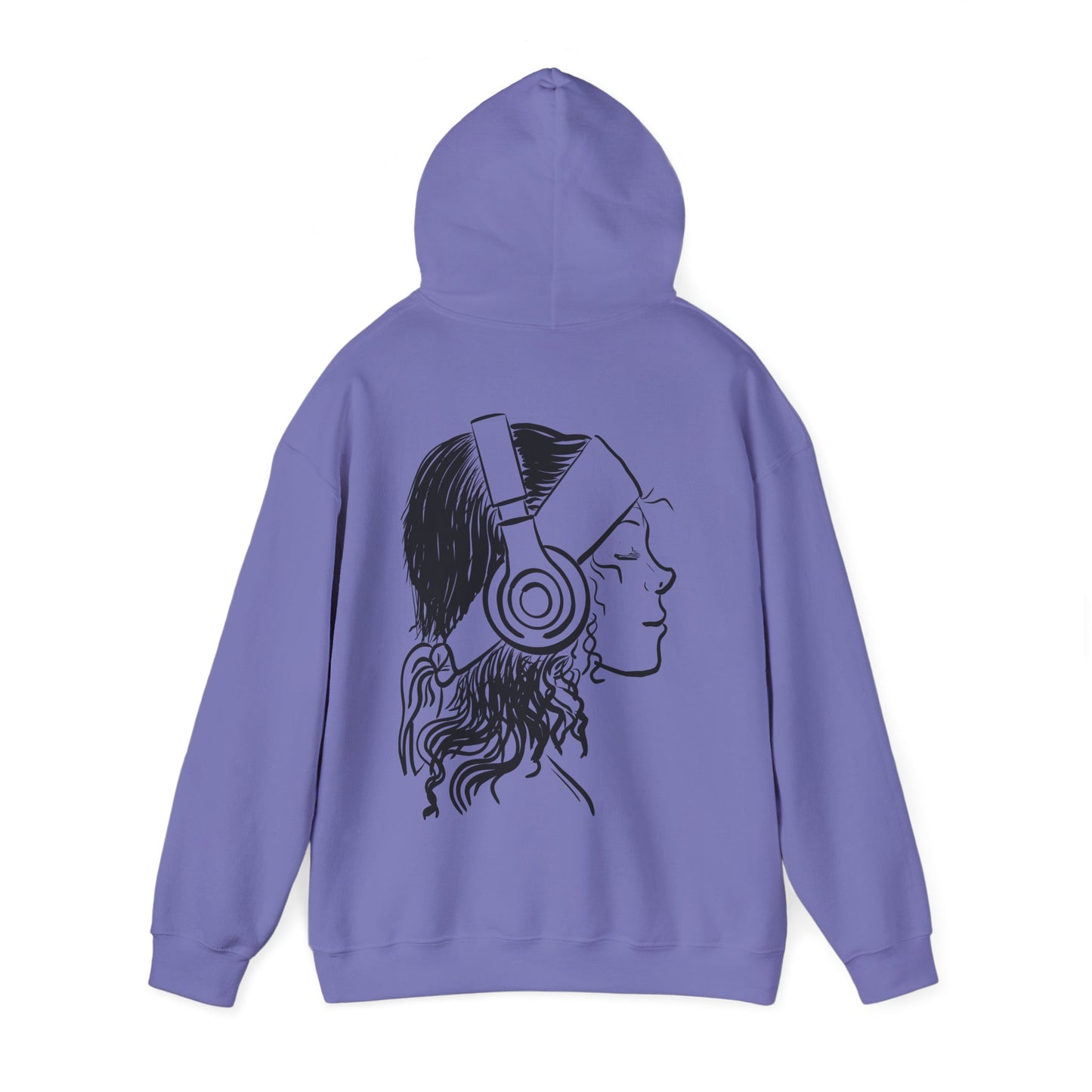 Music Lover Hoodie — 'Kwalatee' Logo & Headphones Girl Graphic