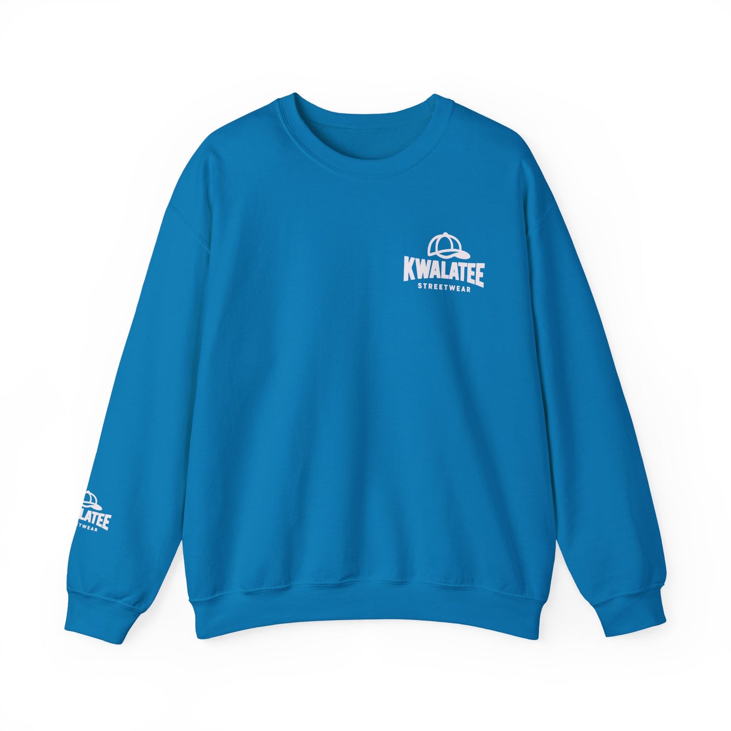 Kwalatee Streetwear Crewneck Sweatshirt — Minimal Logo Black Pullover