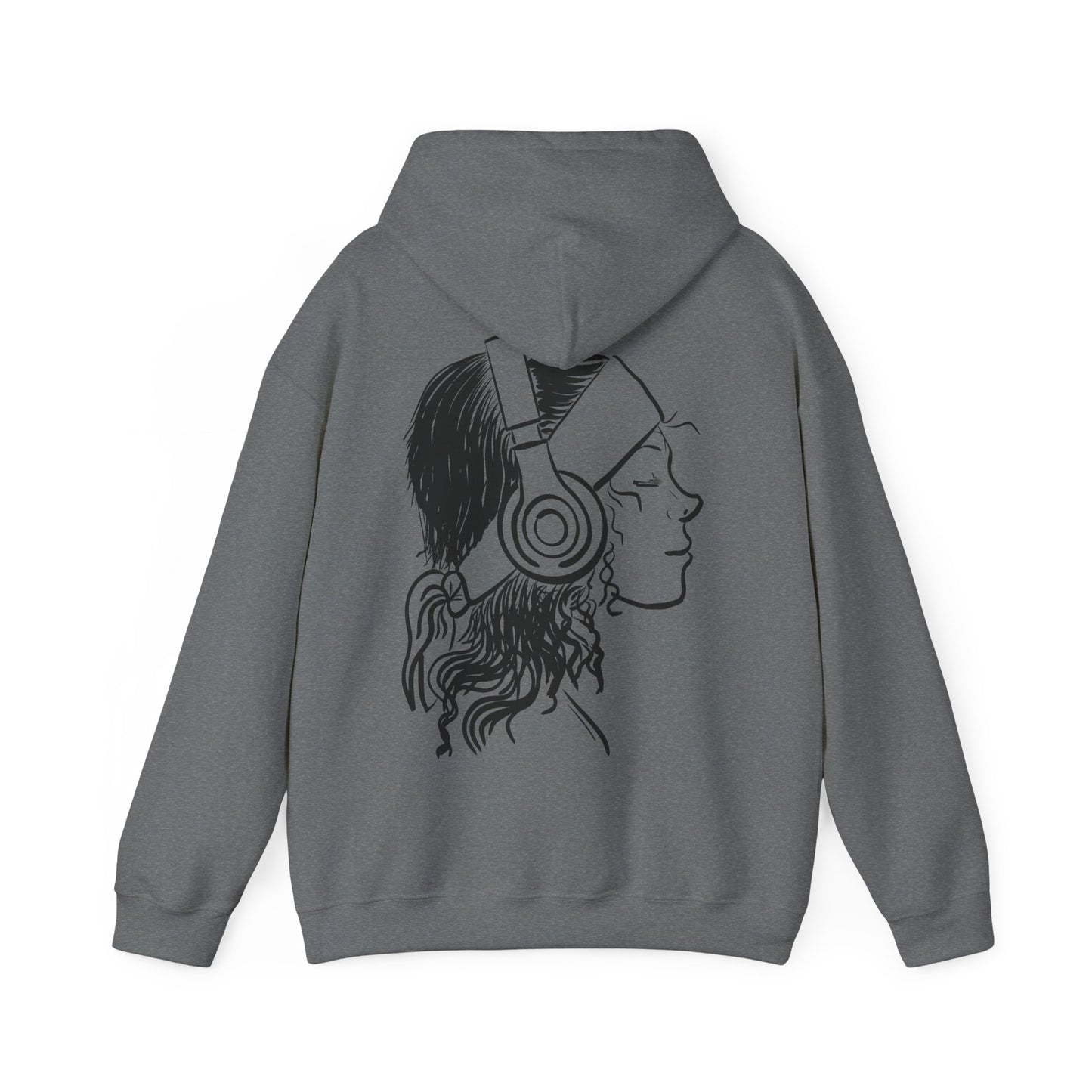 Music Lover Hoodie — 'Kwalatee' Logo & Headphones Girl Graphic