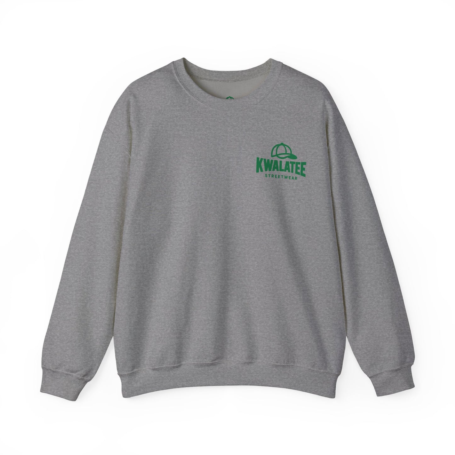 Crewneck — Green Mandala Eye Graphic with “KWALATEE” Logo