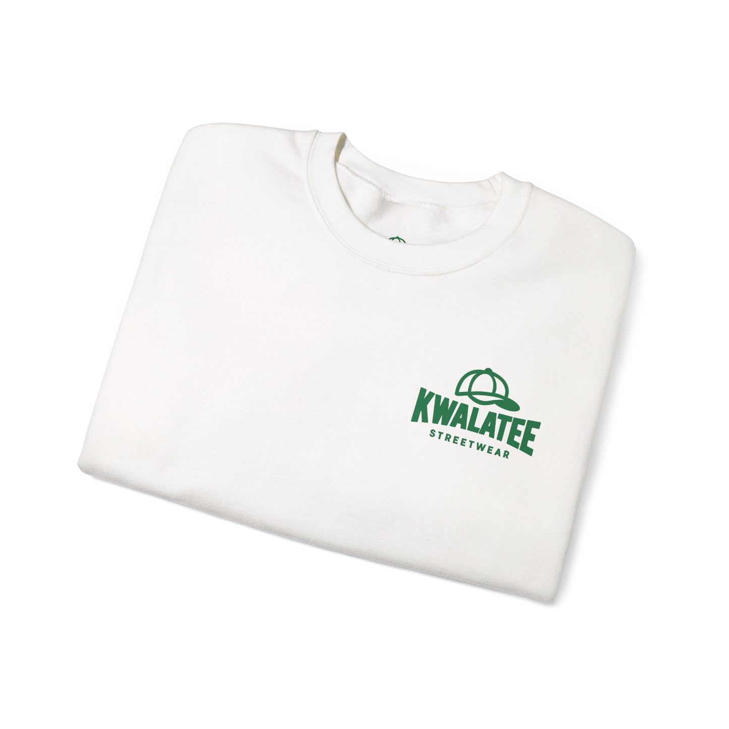 Crewneck — Green Mandala Eye Graphic with “KWALATEE” Logo