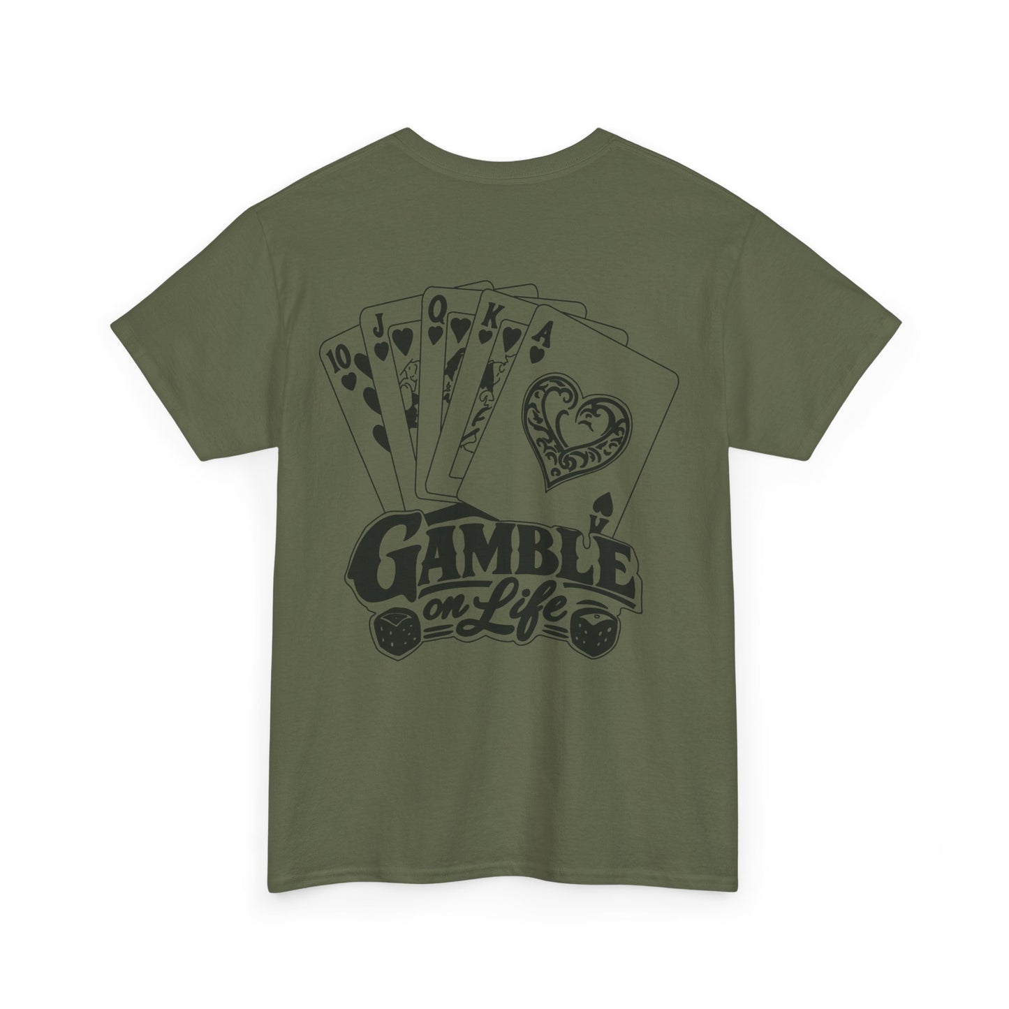 T-Shirt — "Gamble on Life" Poker Cards Graphic Tee