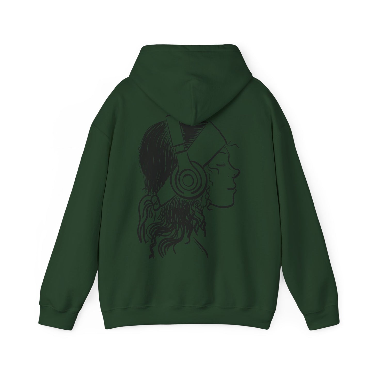 Music Lover Hoodie — 'Kwalatee' Logo & Headphones Girl Graphic