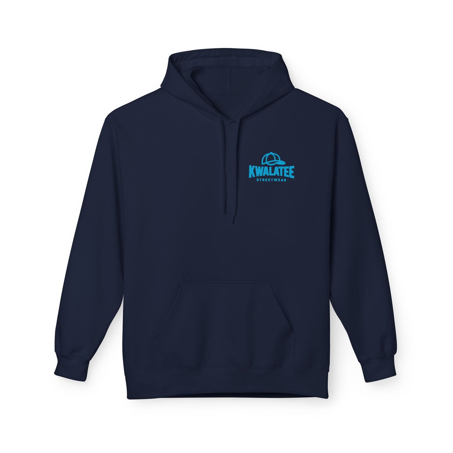 Kwalatee Streetwear Hoodie — Blue Logo Pullover