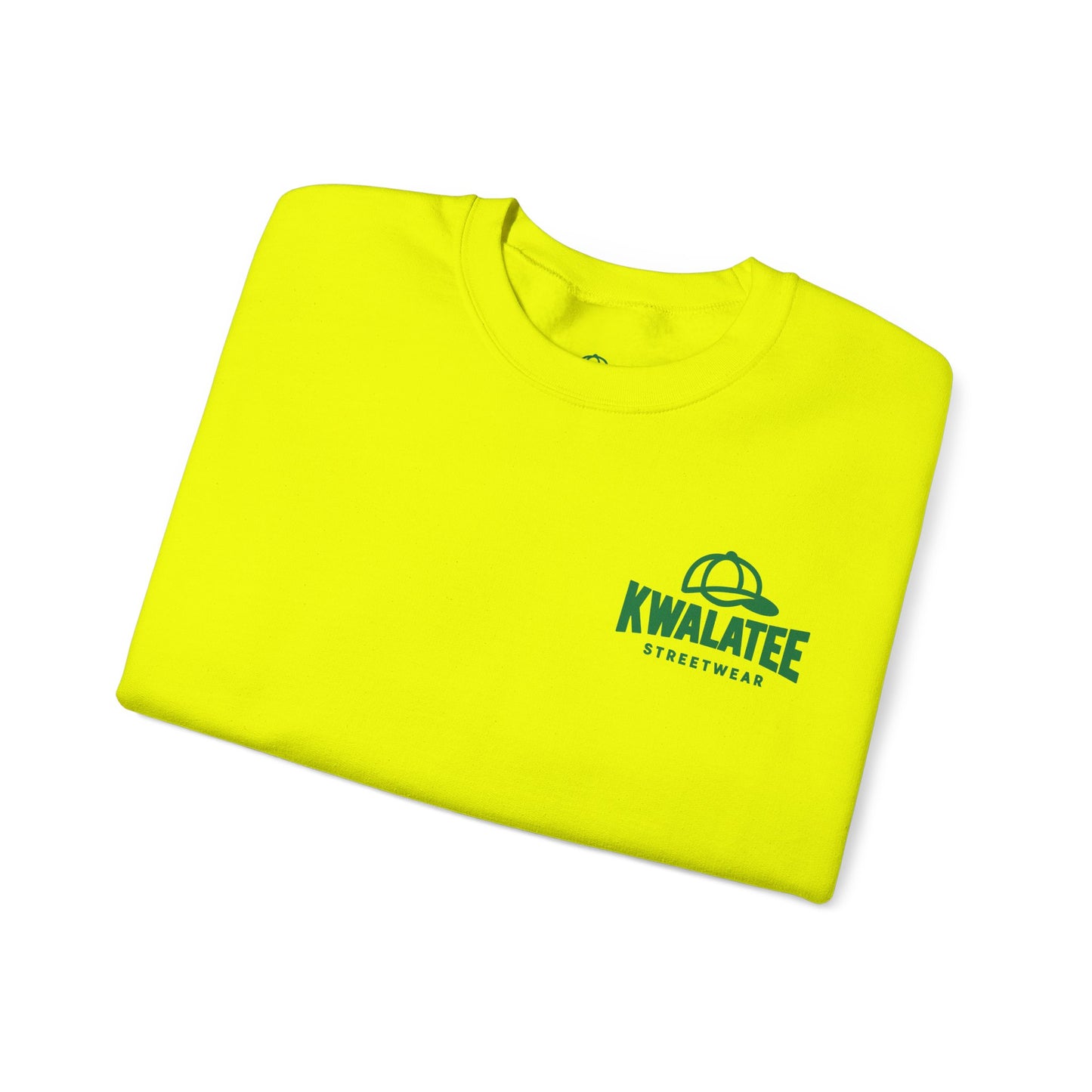 Crewneck — Green Mandala Eye Graphic with “KWALATEE” Logo