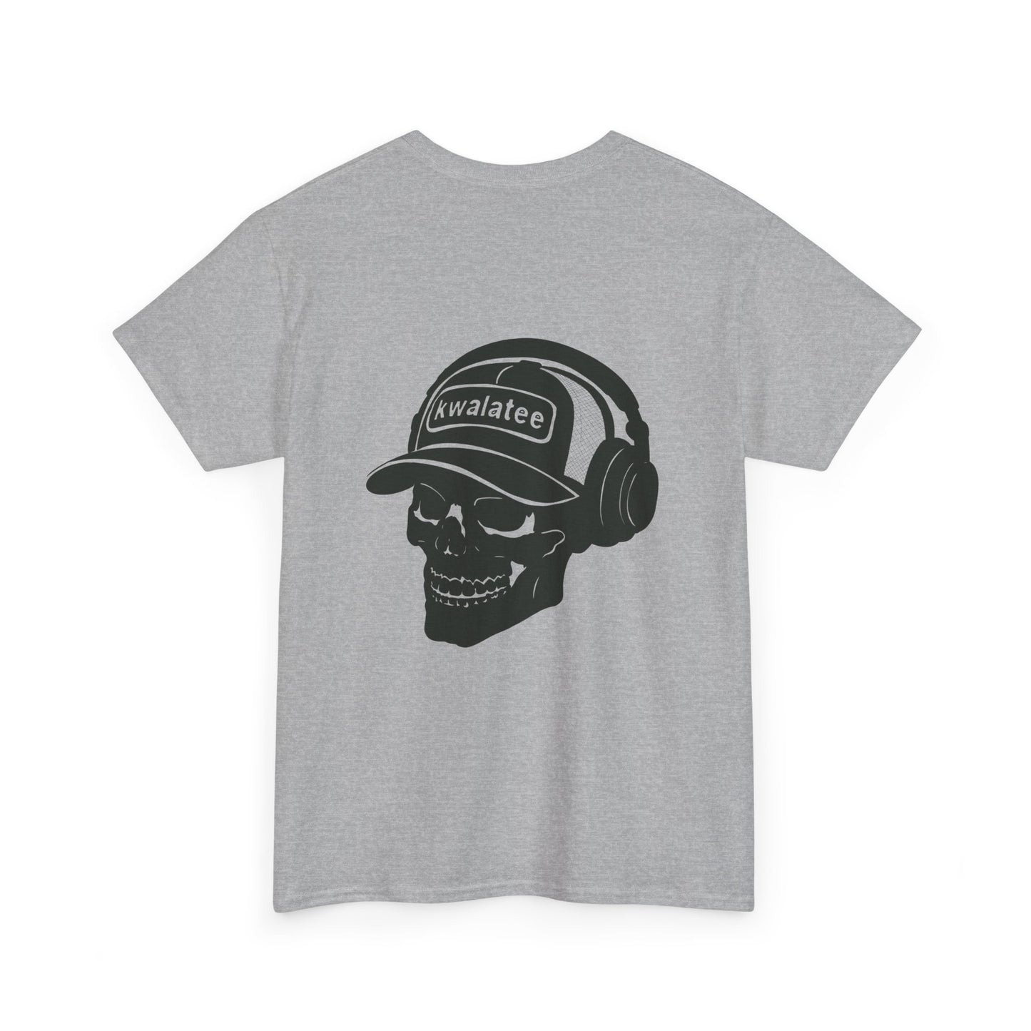Skull DJ Tee — 'Kwalatee' Music Logo Graphic T-Shirt