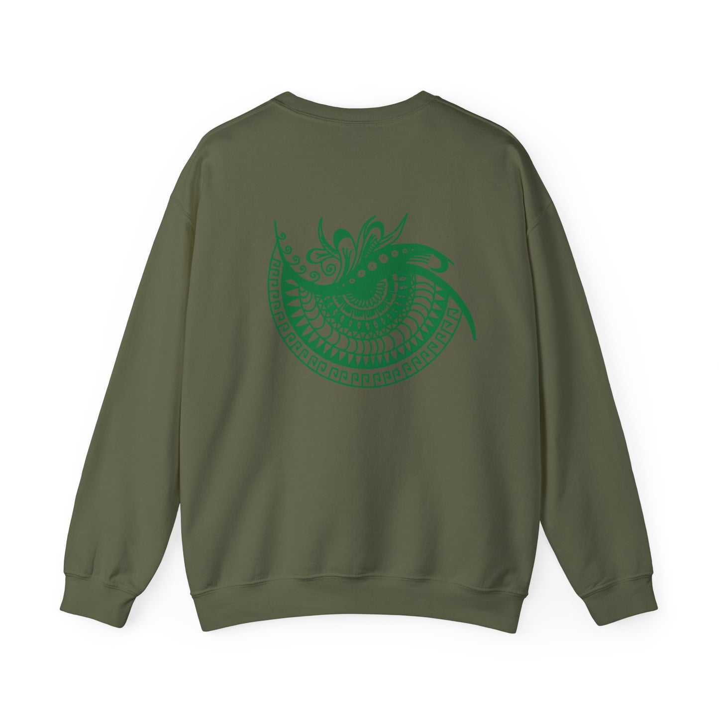 Crewneck — Green Mandala Eye Graphic with “KWALATEE” Logo