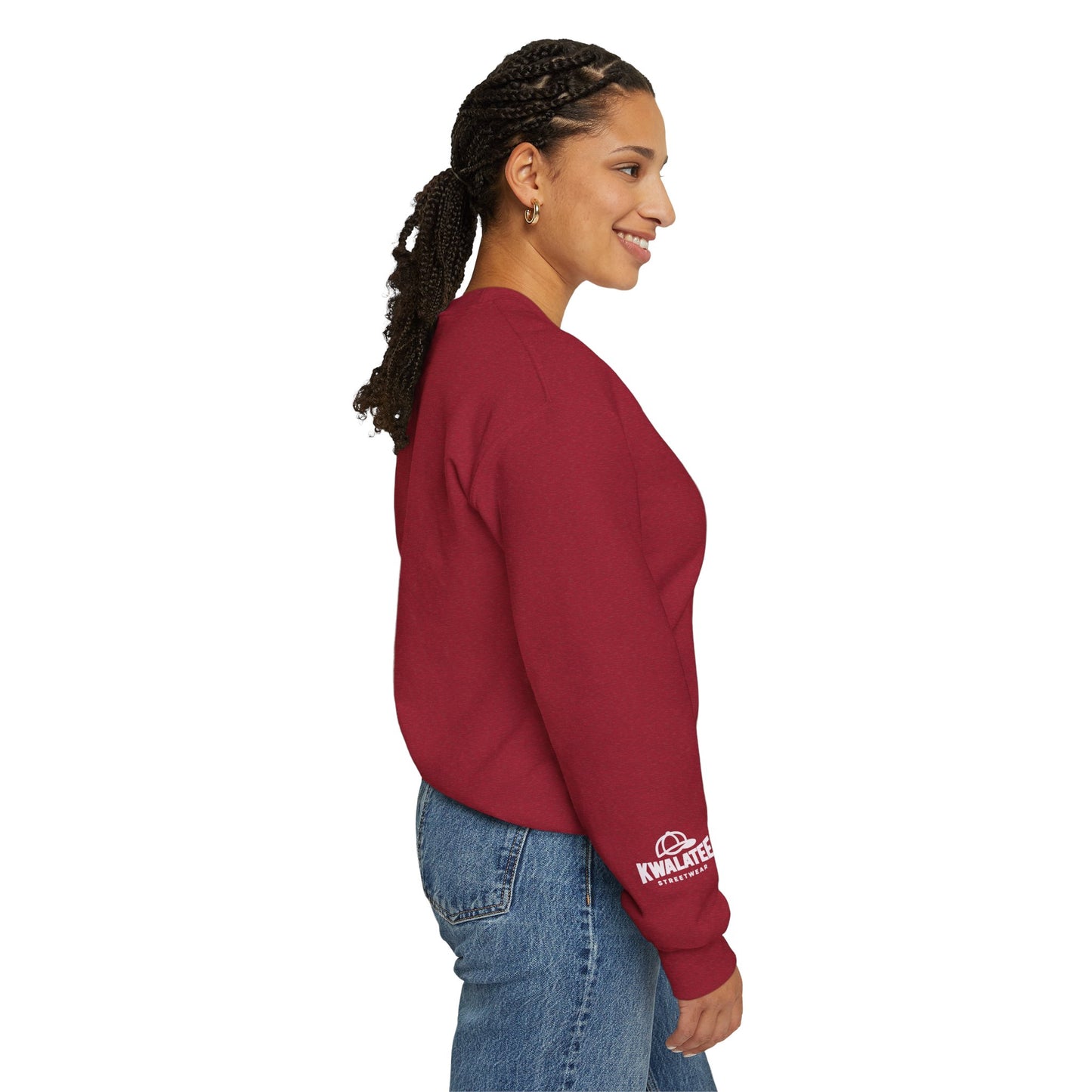Kwalatee Streetwear Crewneck Sweatshirt — Minimal Logo Black Pullover