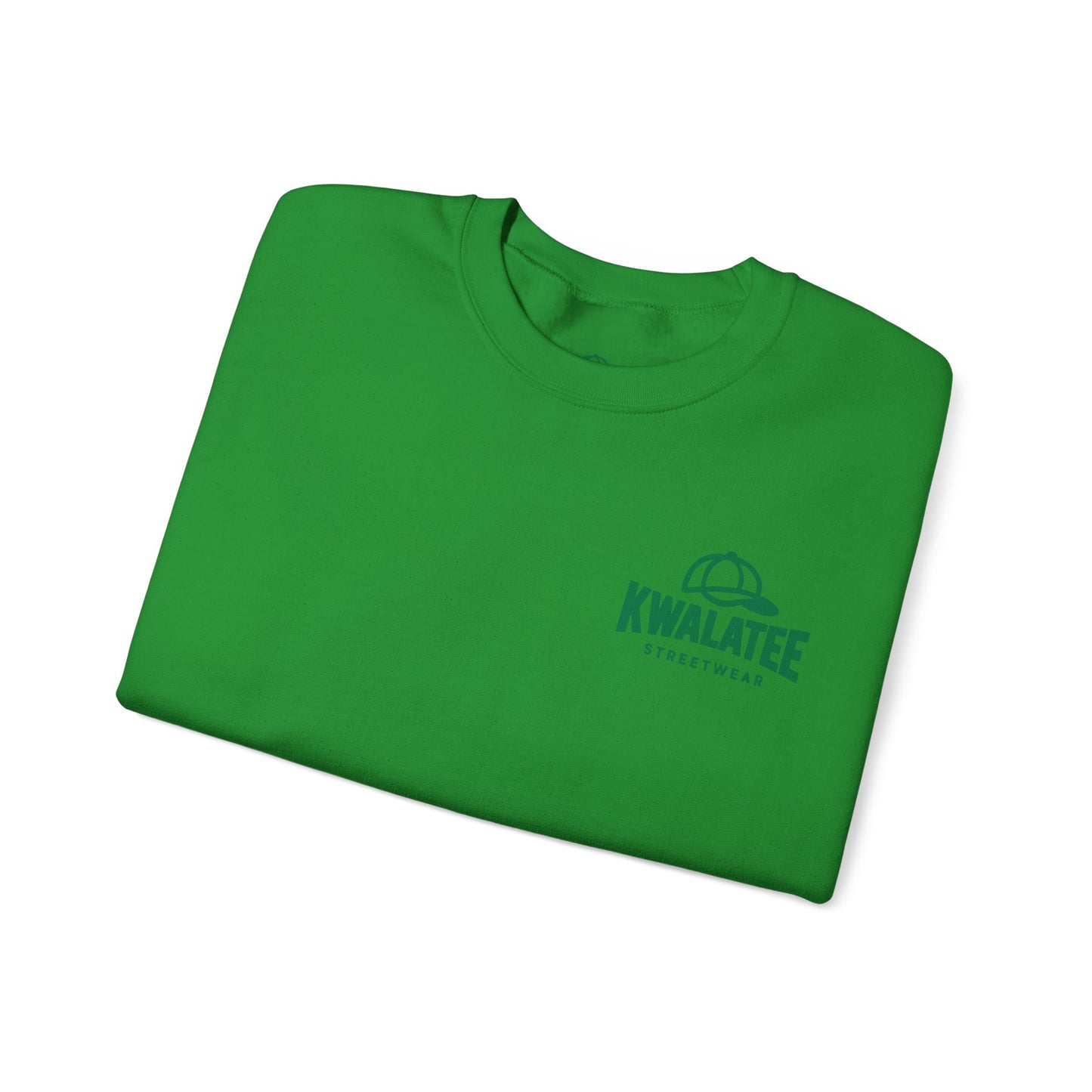 Crewneck — Green Mandala Eye Graphic with “KWALATEE” Logo