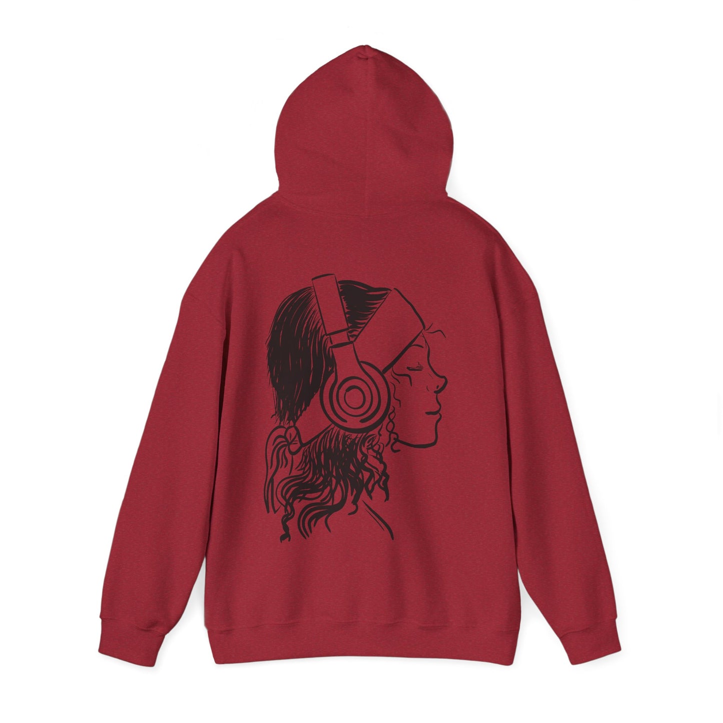Music Lover Hoodie — 'Kwalatee' Logo & Headphones Girl Graphic