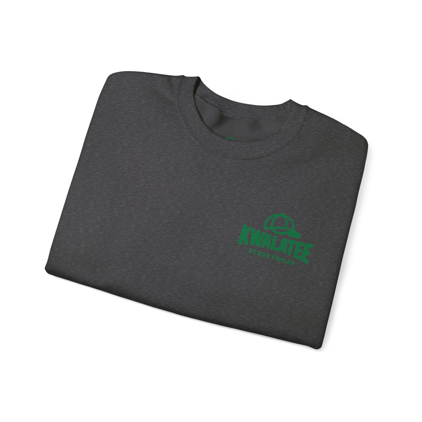 Crewneck — Green Mandala Eye Graphic with “KWALATEE” Logo
