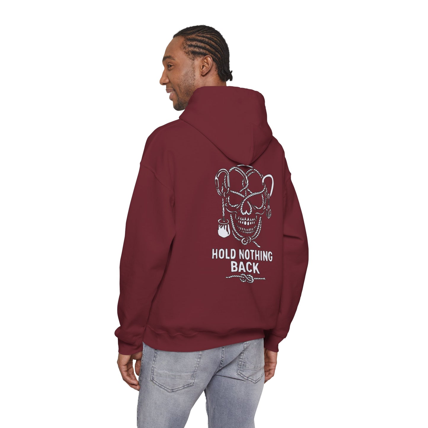 Hold Nothing Back Skull Hoodie — Kwalitee Streetwear Hooded Sweatshirt